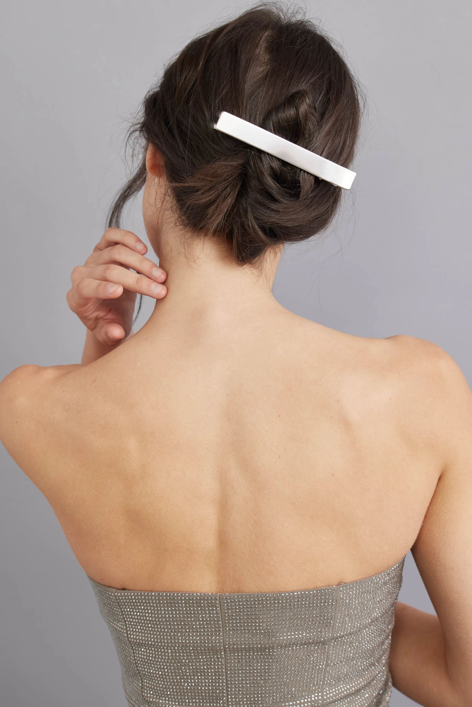 Large Glossy Metal Coating unique Hair Clip sold by Tiepology product image thumbnail 2