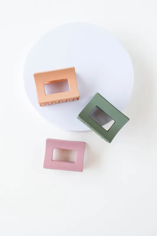 Matte Rectangle shaped Daily Design Hair Claw sold by Tiepology