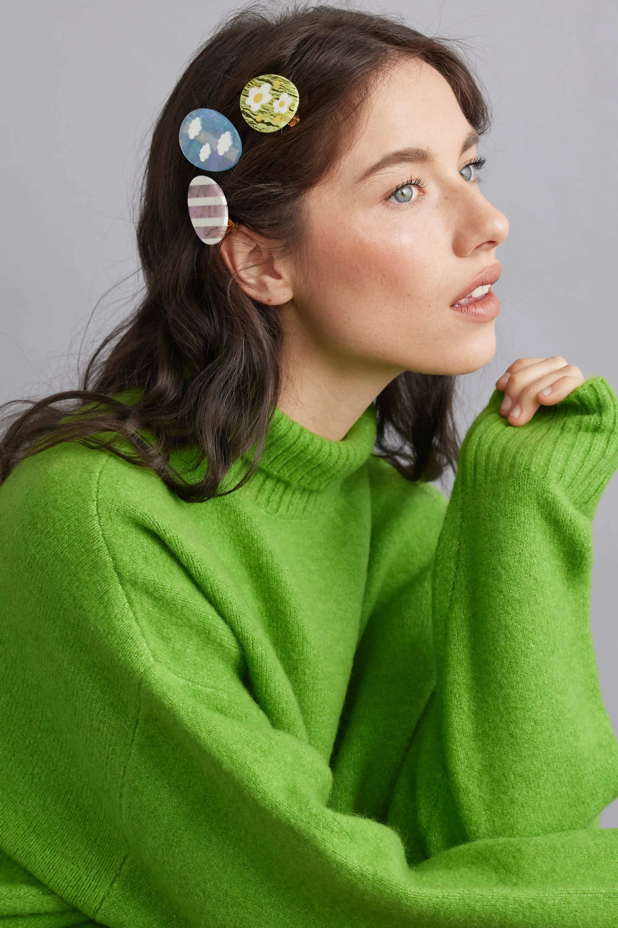 Eco Happy Oval Hair Pin sold by Tiepology product image thumbnail 2