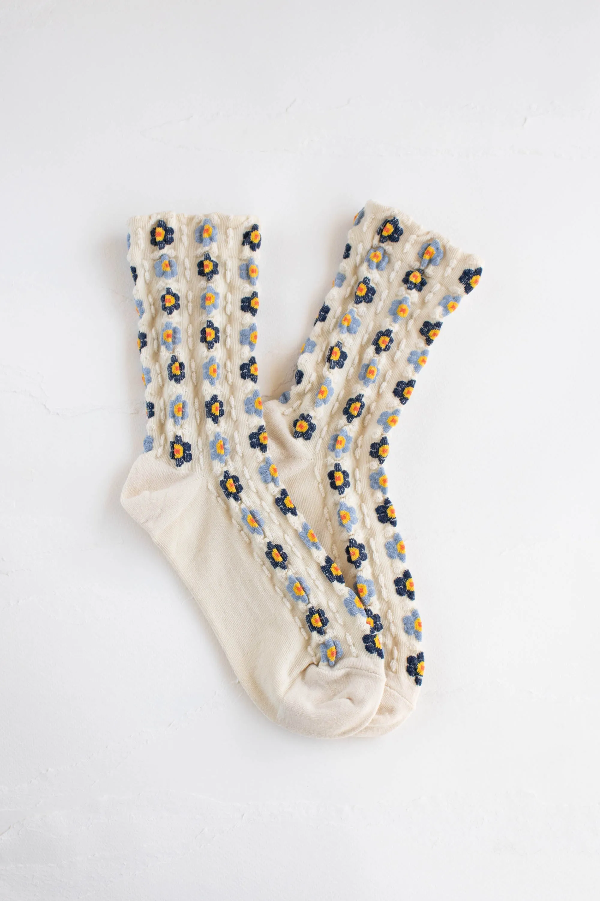 Retro Flower Casual Socks sold by Tiepology