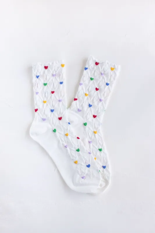 Berry Heart Casual Socks made by Tiepology