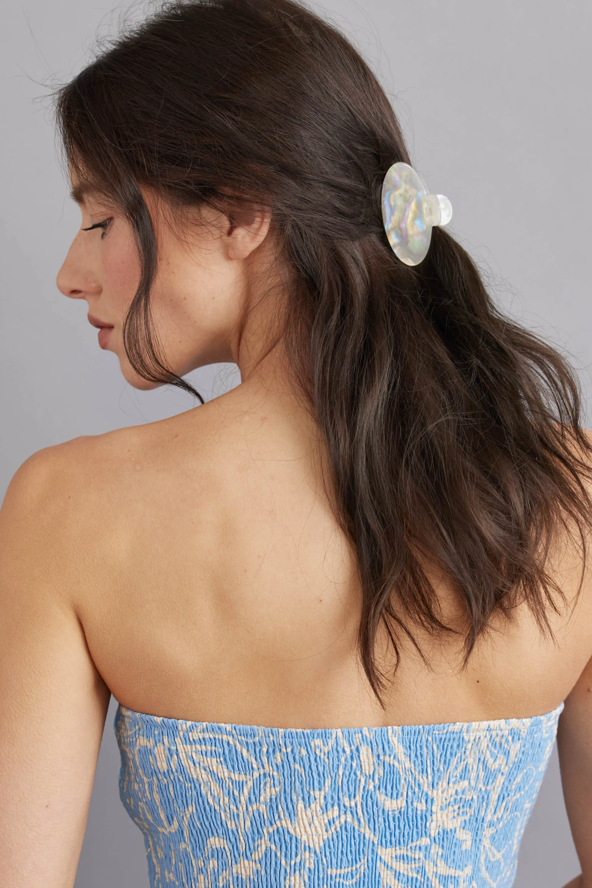 Eco Oval The Rainbow Hair Claw sold by Tiepology product image thumbnail 2