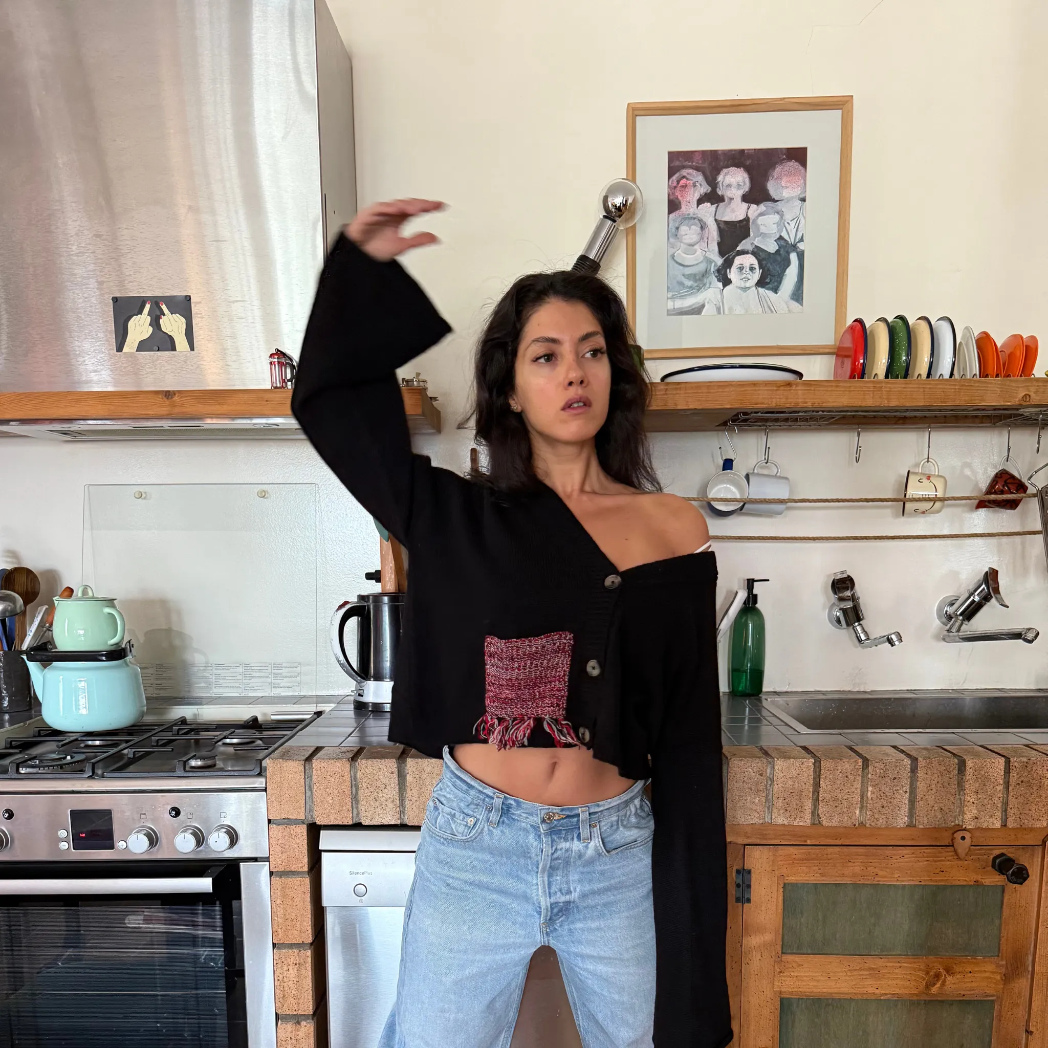 Black Melo Cardi sold by Givéh product image thumbnail 2