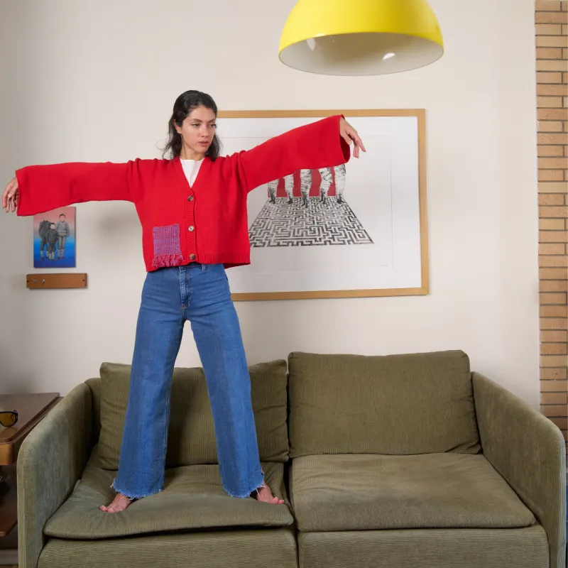 Red Melo Cardi sold by Givéh