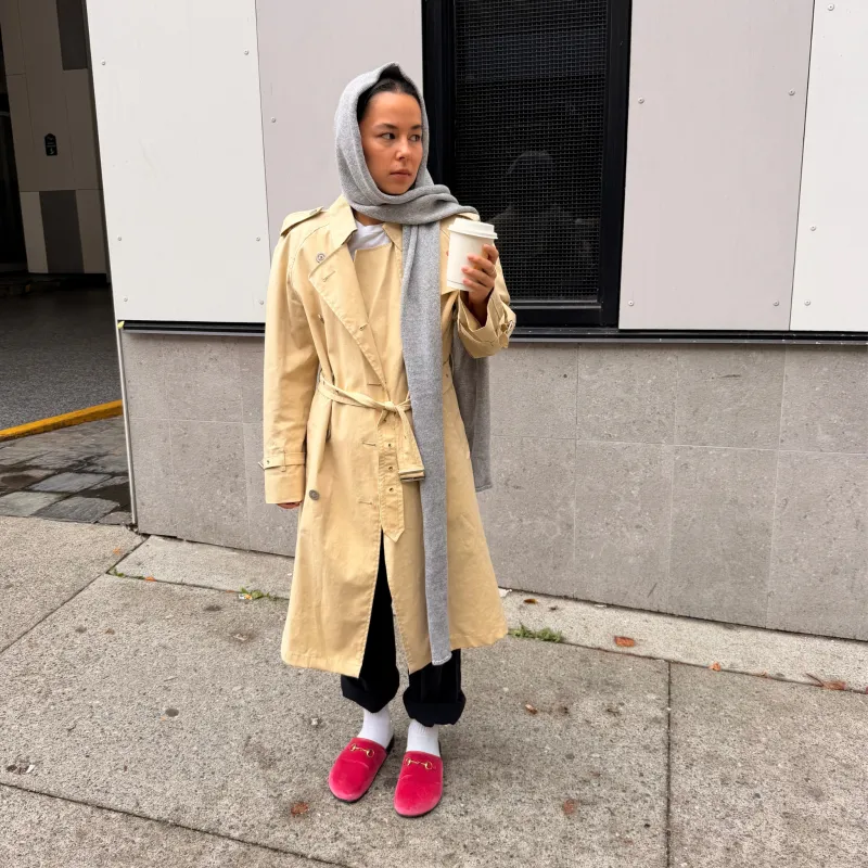 Grey Garm Hooded Scarf made by Givéh