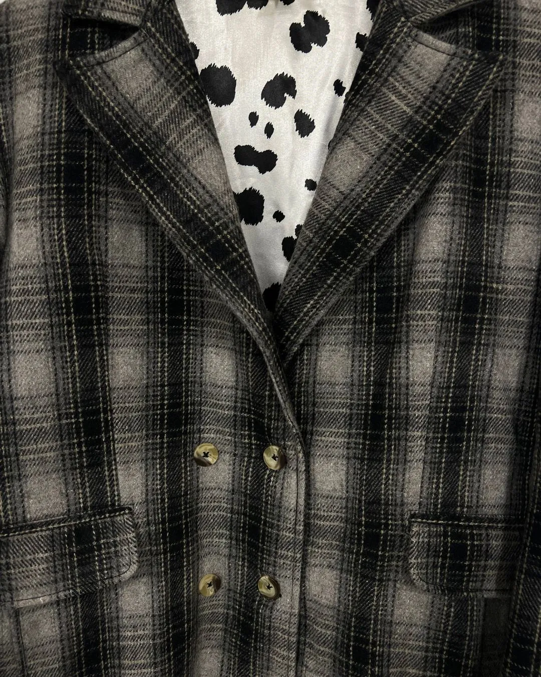 Checked wool coat sold by Hosbjerg product image thumbnail 3