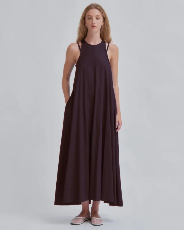 Double Strap Dress in Chocolate made by Sayaka Davis