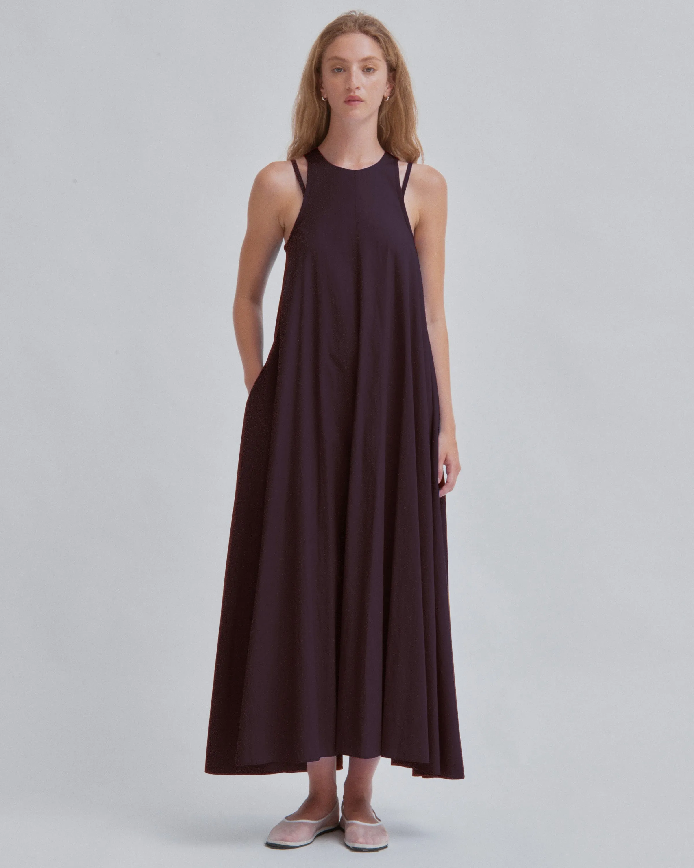 Double Strap Dress in Chocolate sold by Sayaka Davis