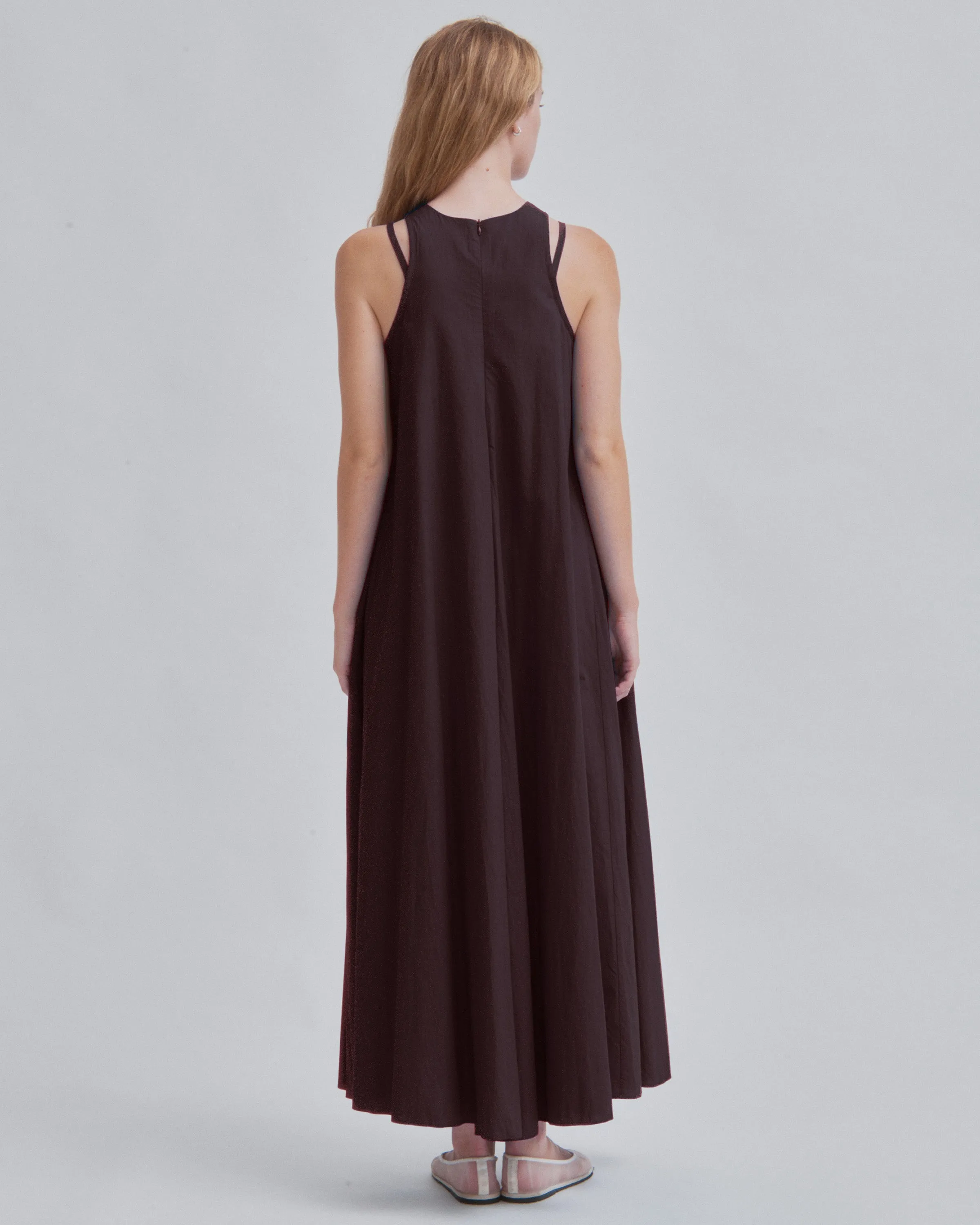 Double Strap Dress in Chocolate sold by Sayaka Davis product image thumbnail 3