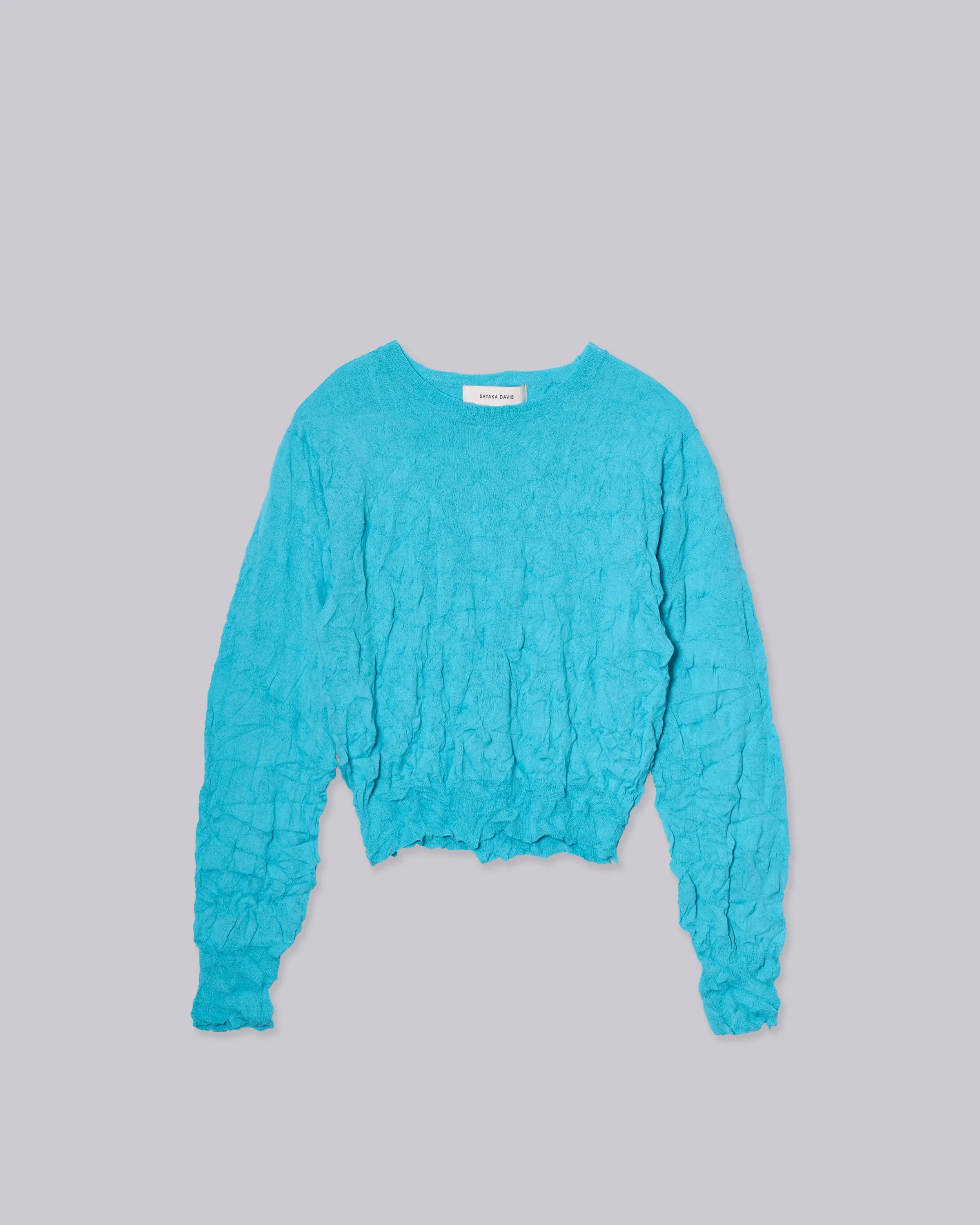 Crinkled Pullover in Teal sold by Sayaka Davis product image thumbnail 4