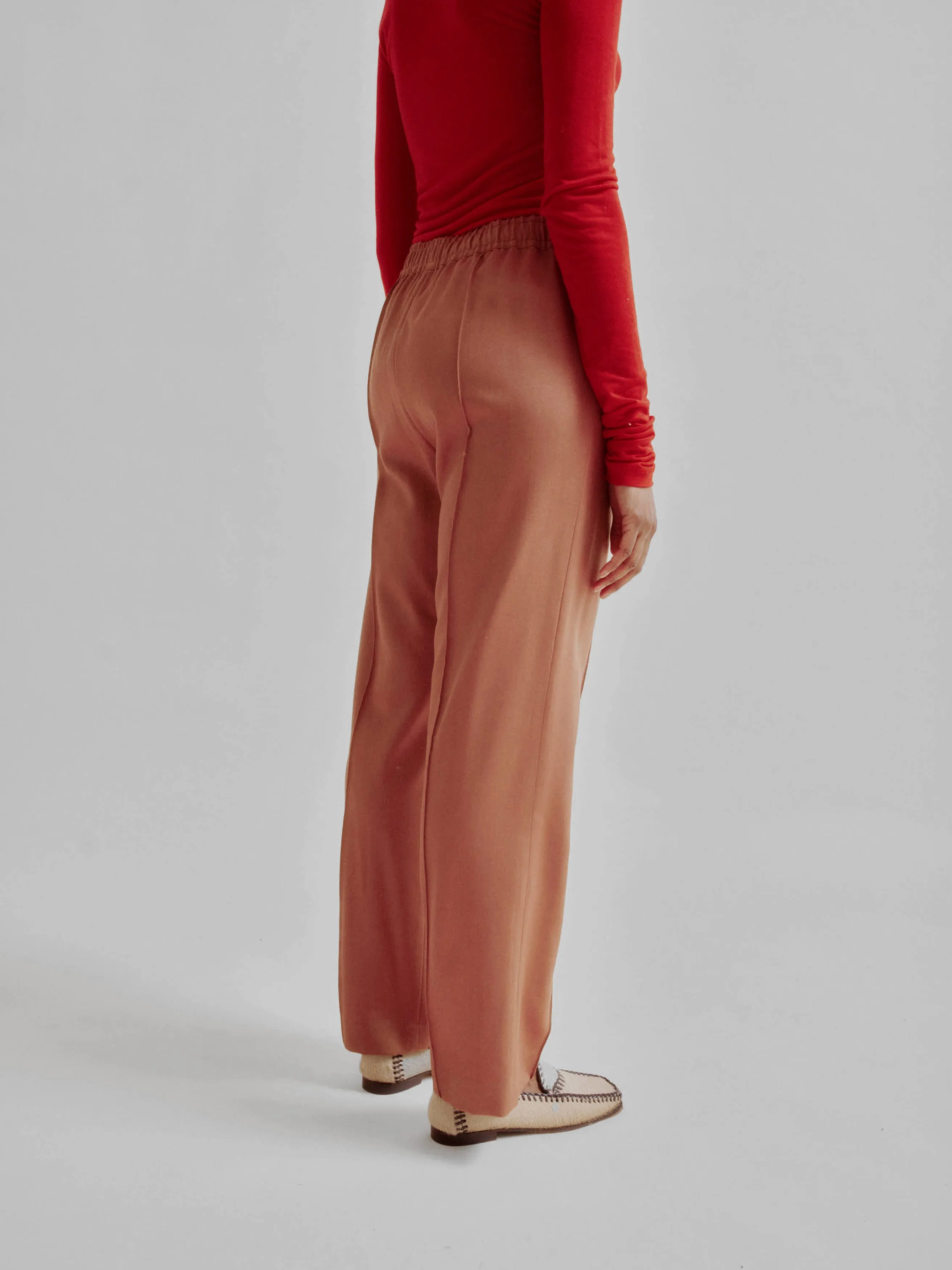 Wool Track Pants in Clay sold by Sayaka Davis product image thumbnail 4