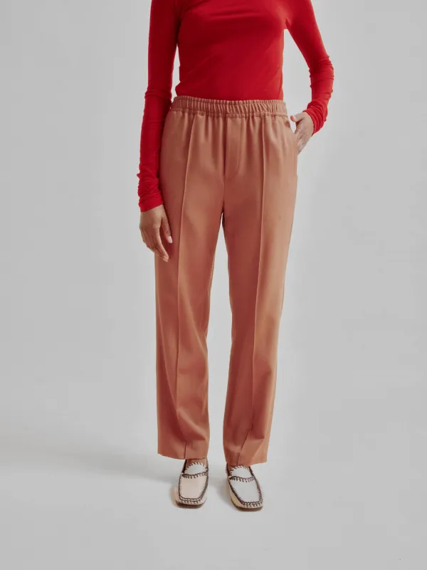 Wool Track Pants in Clay made by Sayaka Davis