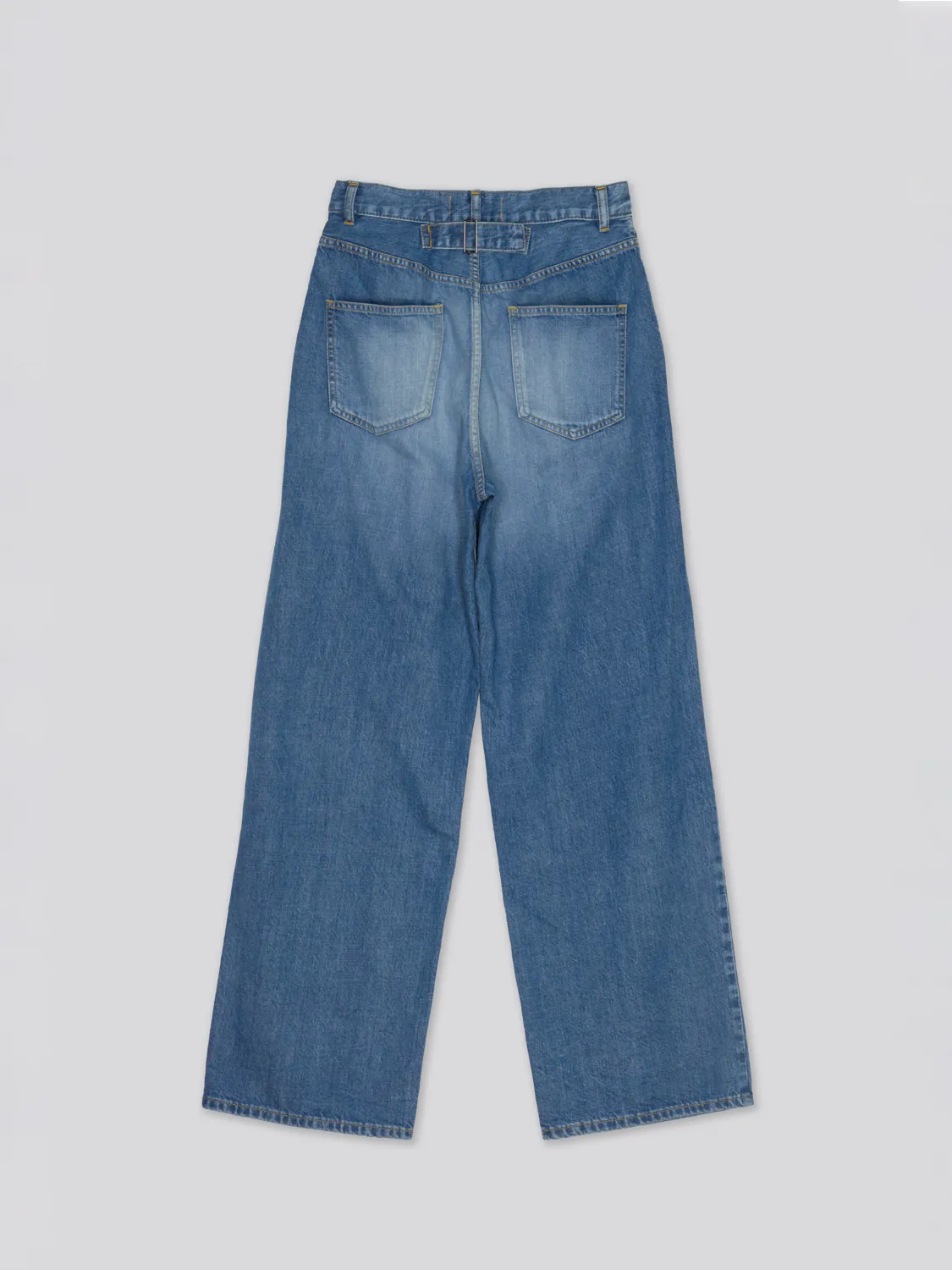 LIGHT WEIGHT TUCKED WIDE-LEG DENIM IN LIGHT BLUE sold by Sayaka Davis product image thumbnail 5