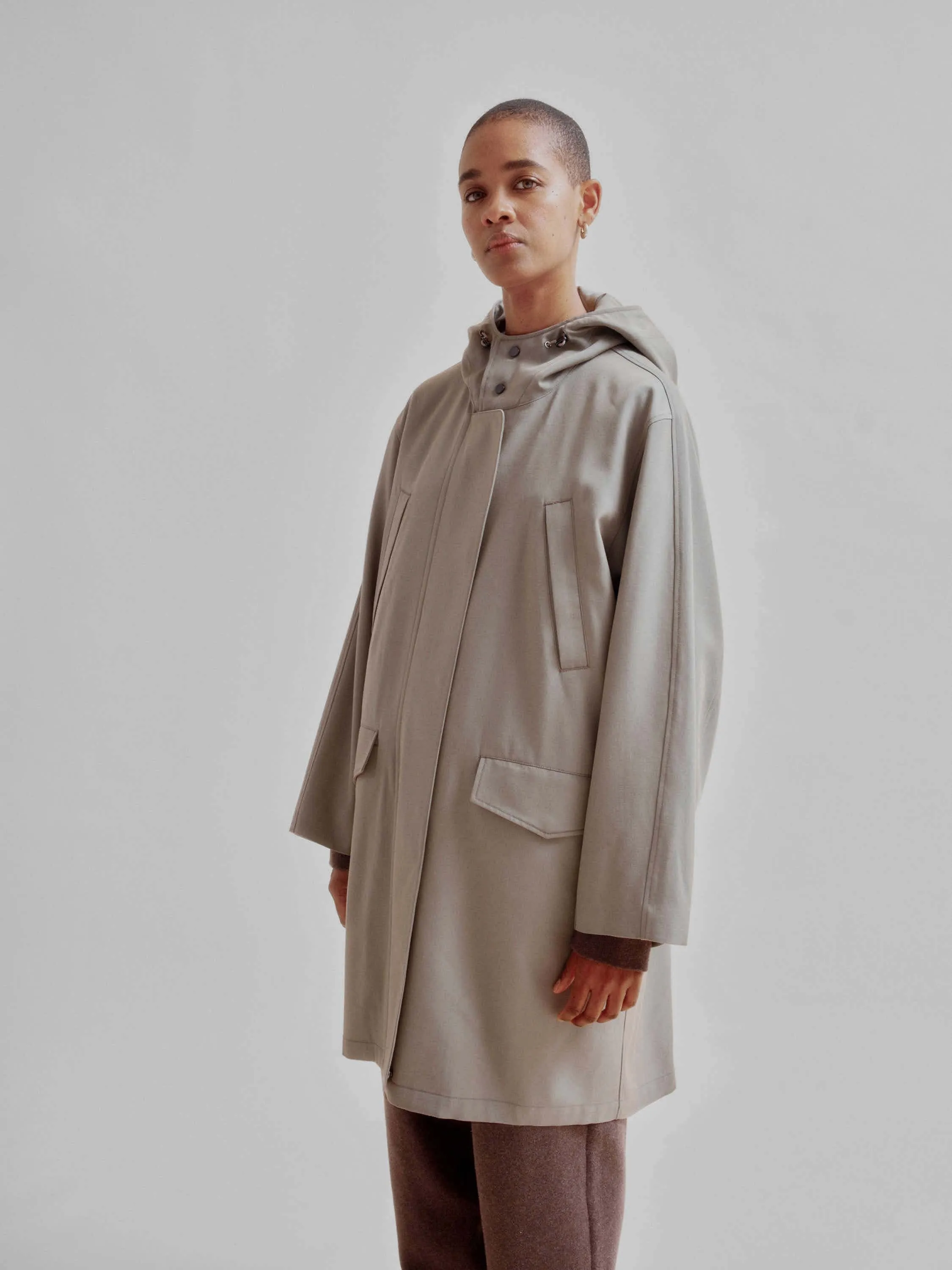 Fishtail Parka in Green Ash sold by Sayaka Davis