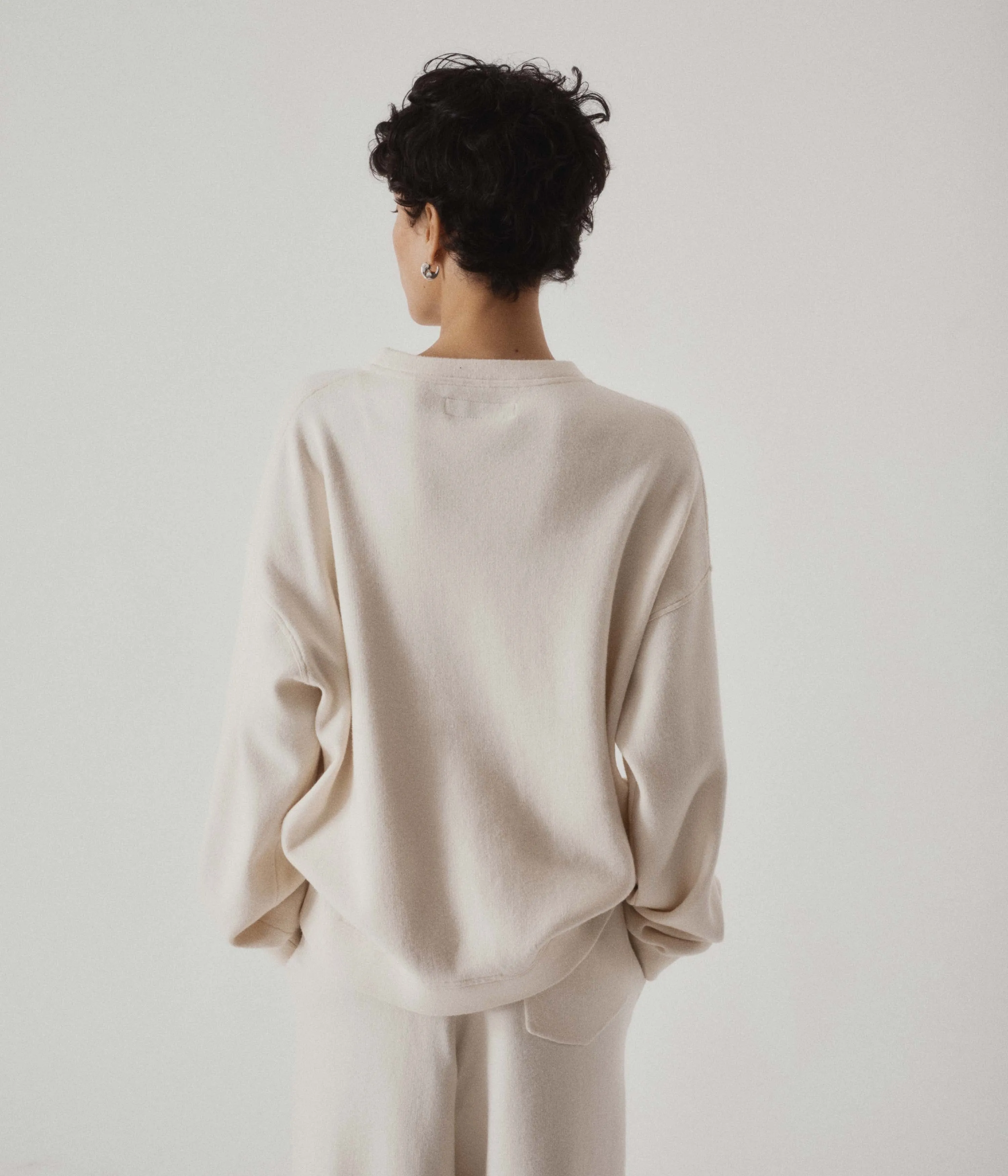 KNIT SWEATSHIRT IN IVORY sold by Sayaka Davis product image thumbnail 2