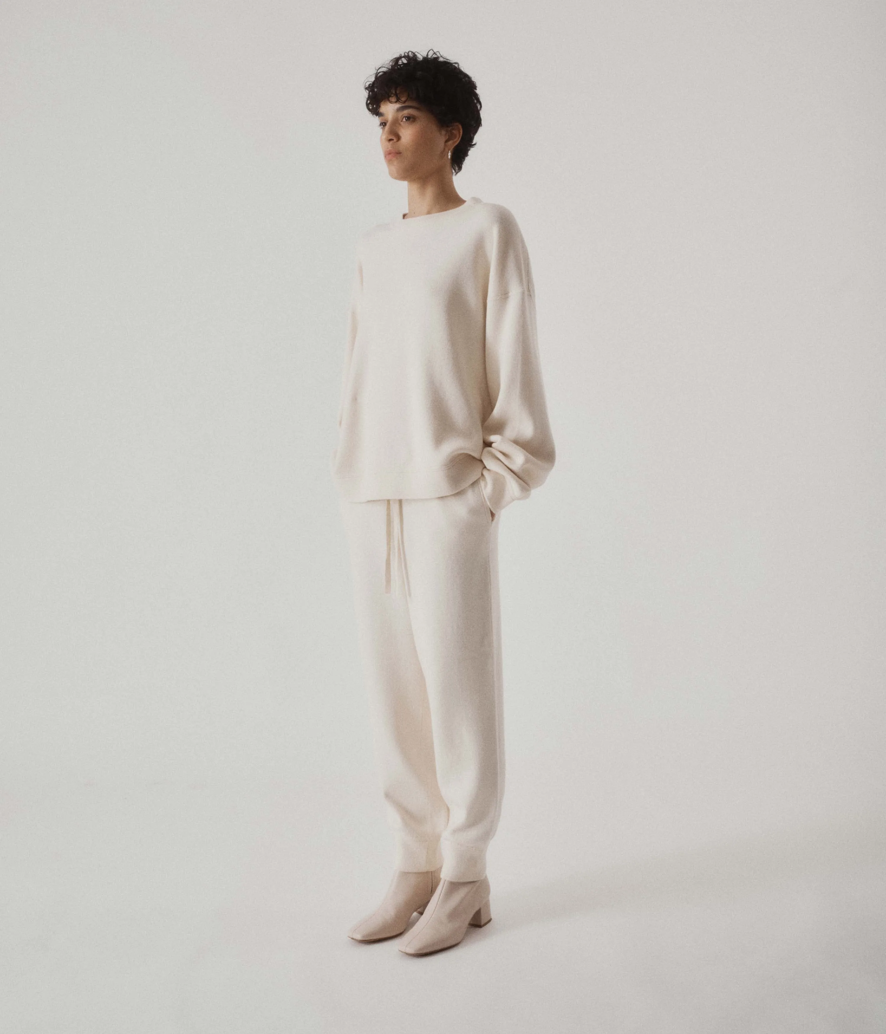 KNIT SWEATSHIRT IN IVORY sold by Sayaka Davis product image thumbnail 3