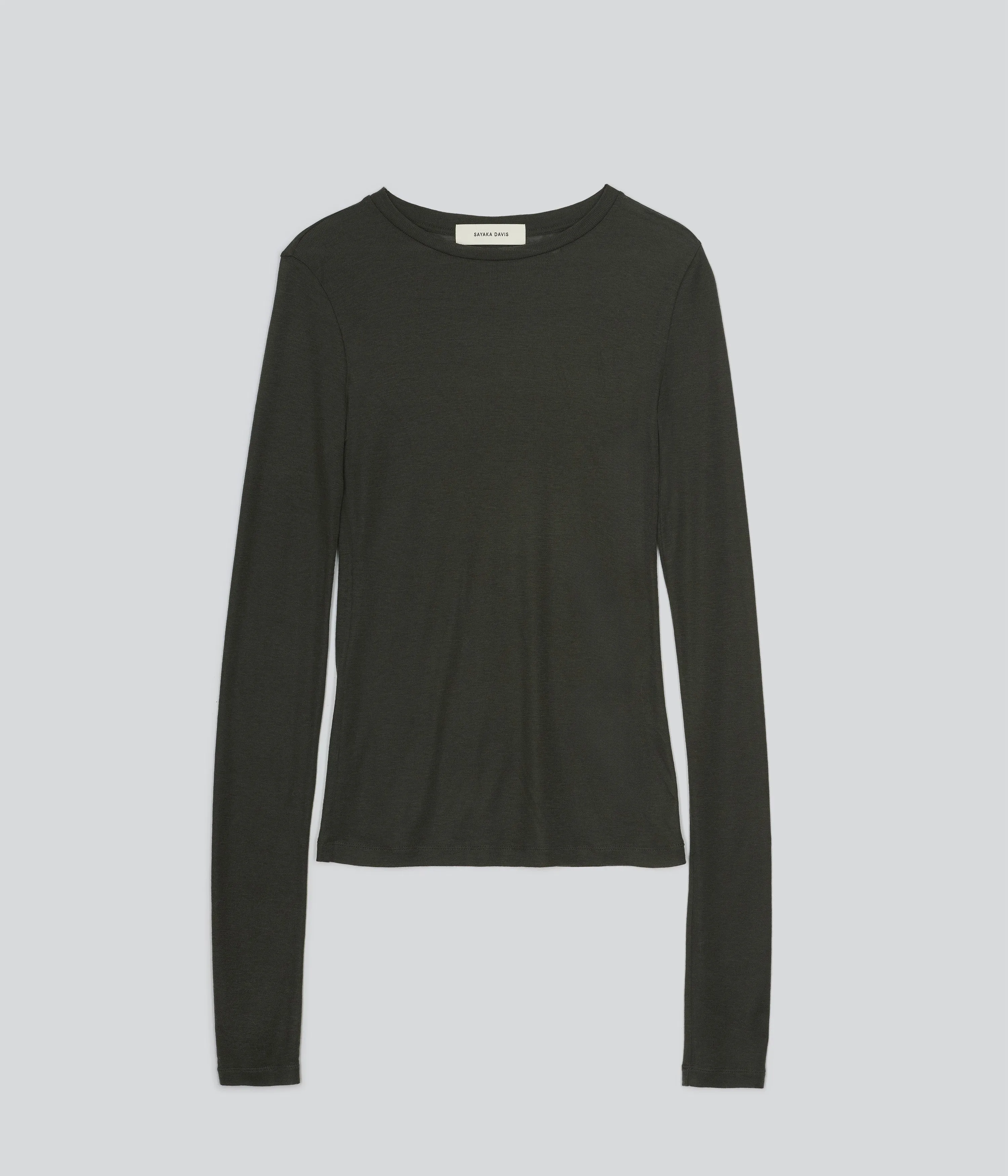 SHEER LONG TEE IN DEEP FOREST sold by Sayaka Davis product image thumbnail 2