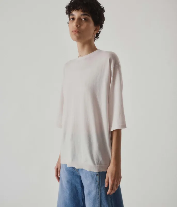 Cashmere Tee in Salt made by Sayaka Davis