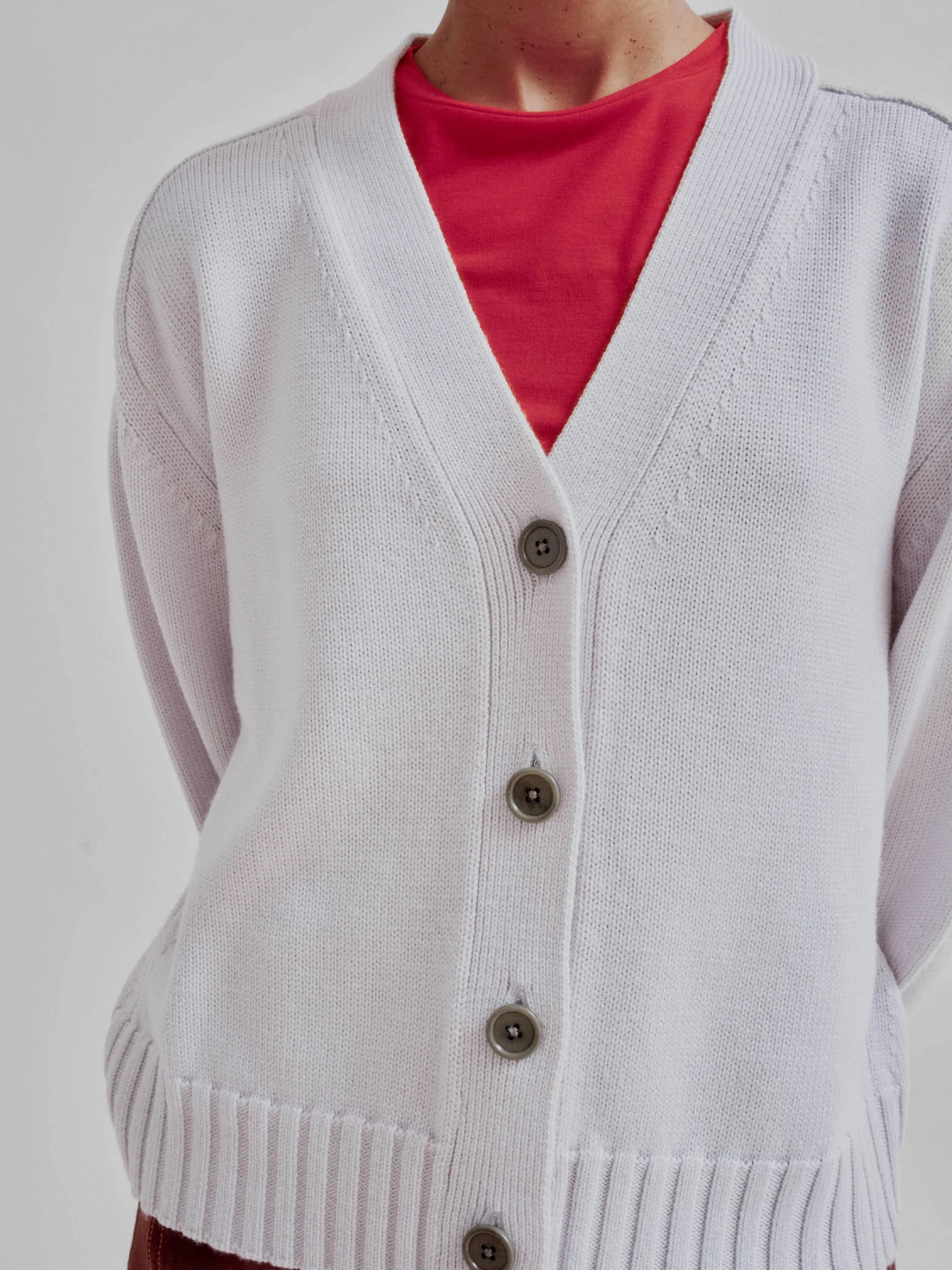 Balloon Sleeve Cardigan in Ice Gray sold by Sayaka Davis product image thumbnail 5