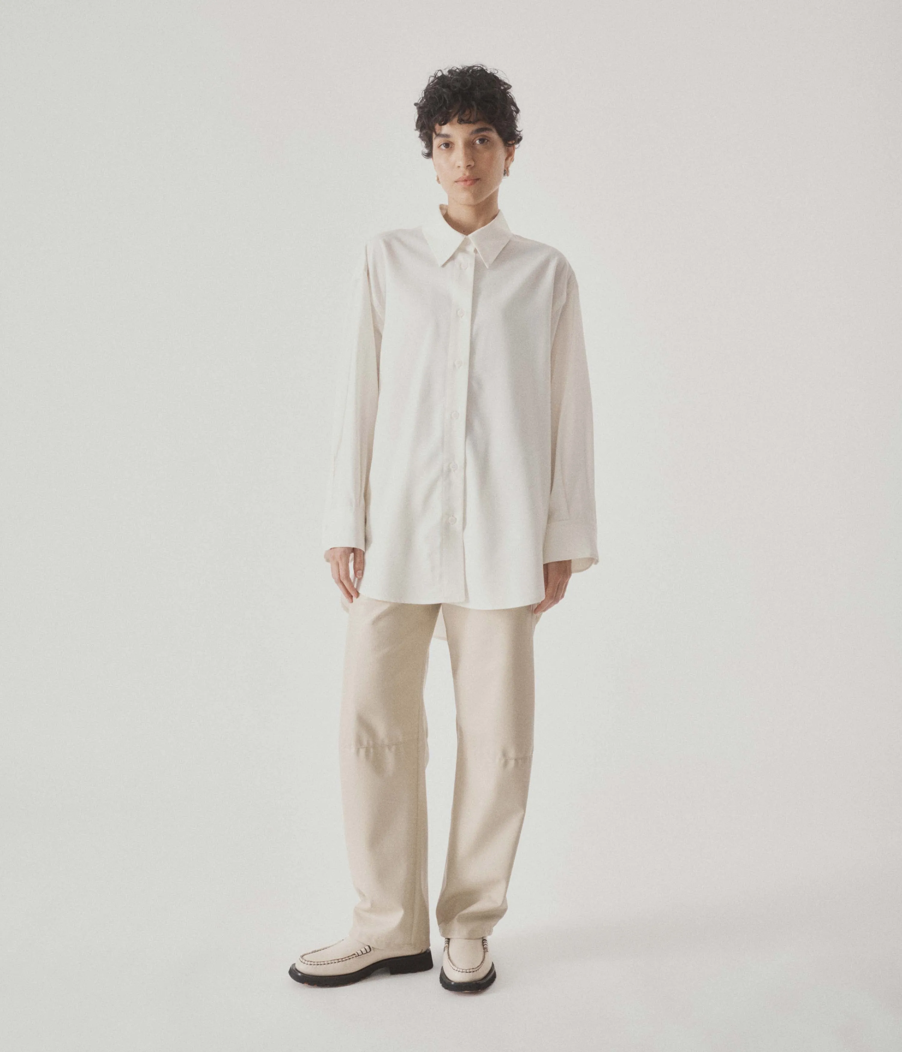 Oversized Wool Shirt in Ivory sold by Sayaka Davis product image thumbnail 2