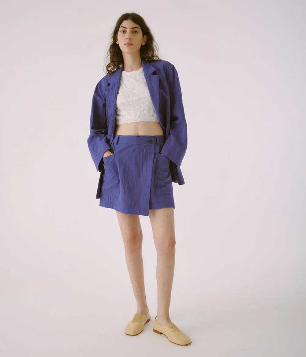 Crinkled Petite Knit Tee in White sold by Sayaka Davis product image thumbnail 3