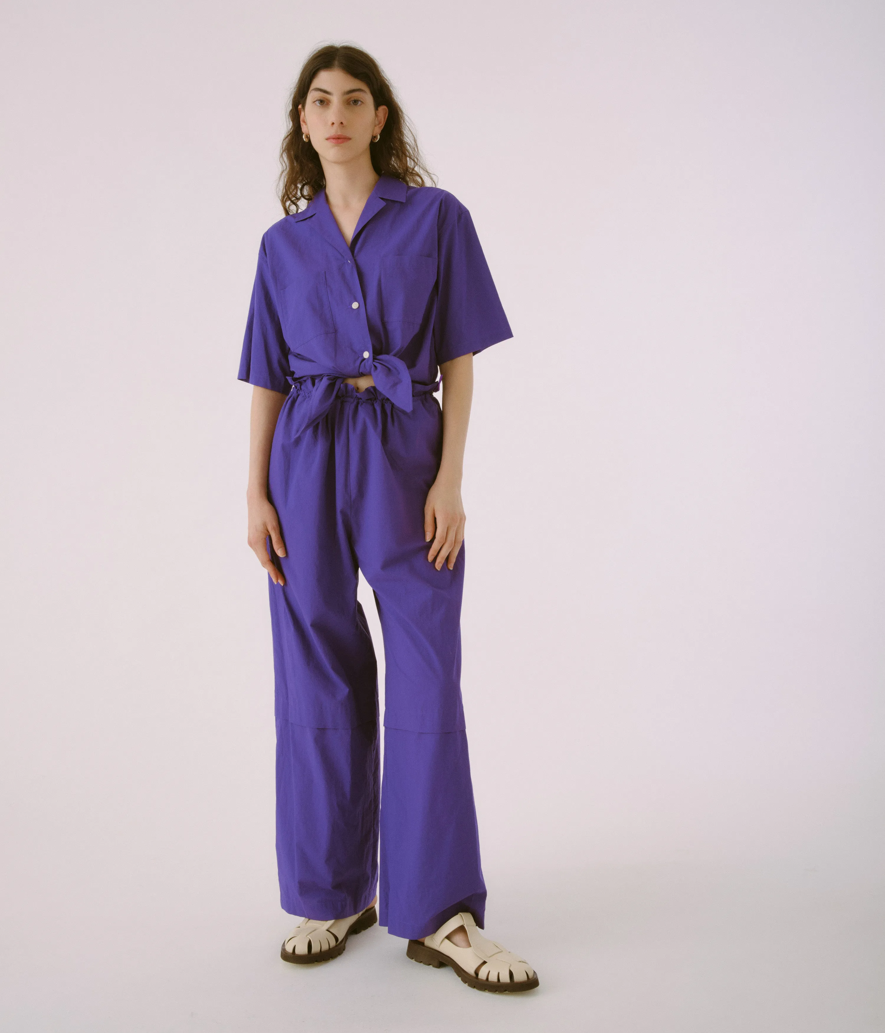 Open Collar Jumpsuit in Purple sold by Sayaka Davis product image thumbnail 2
