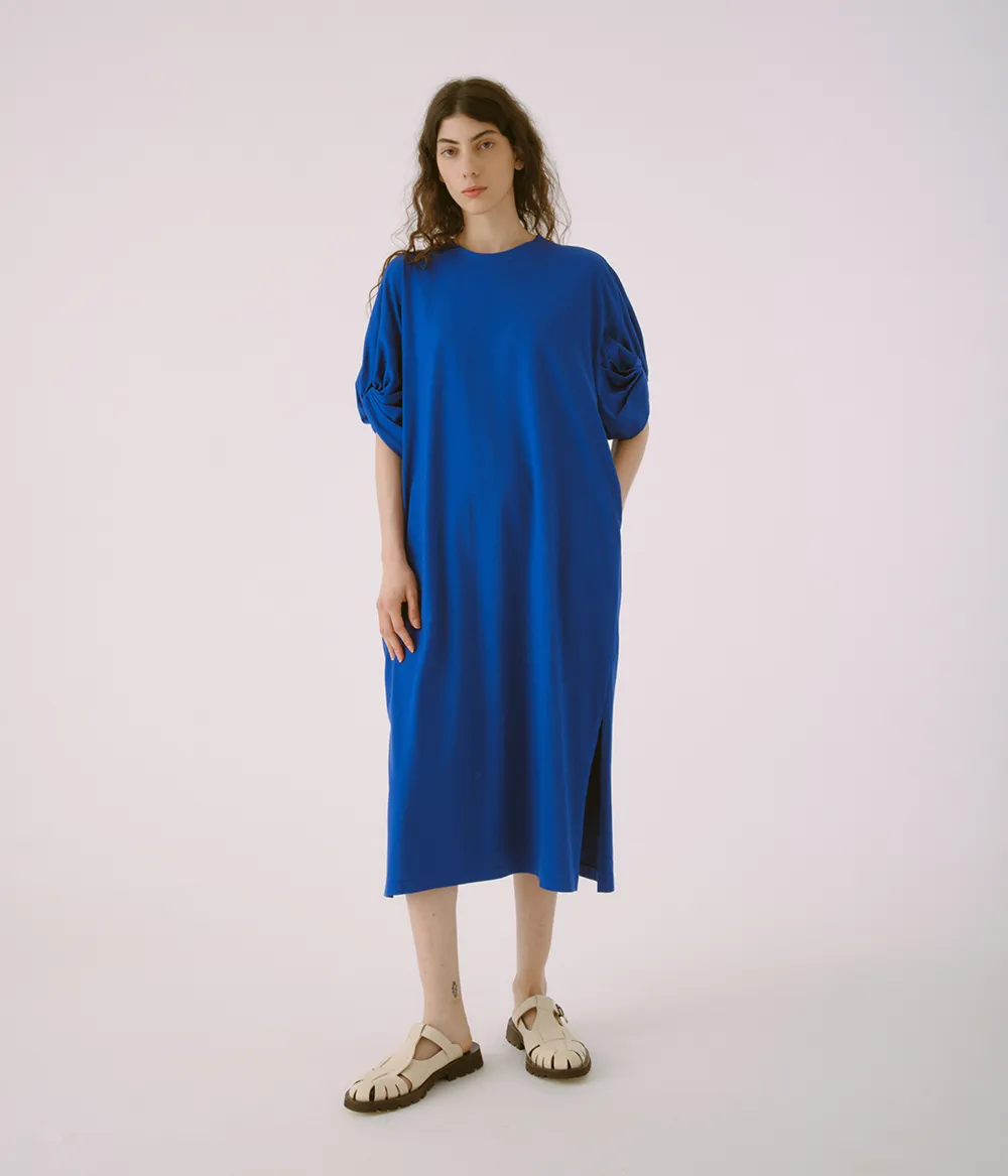 Twisted Sleeve Dress in Ultramarine sold by Sayaka Davis