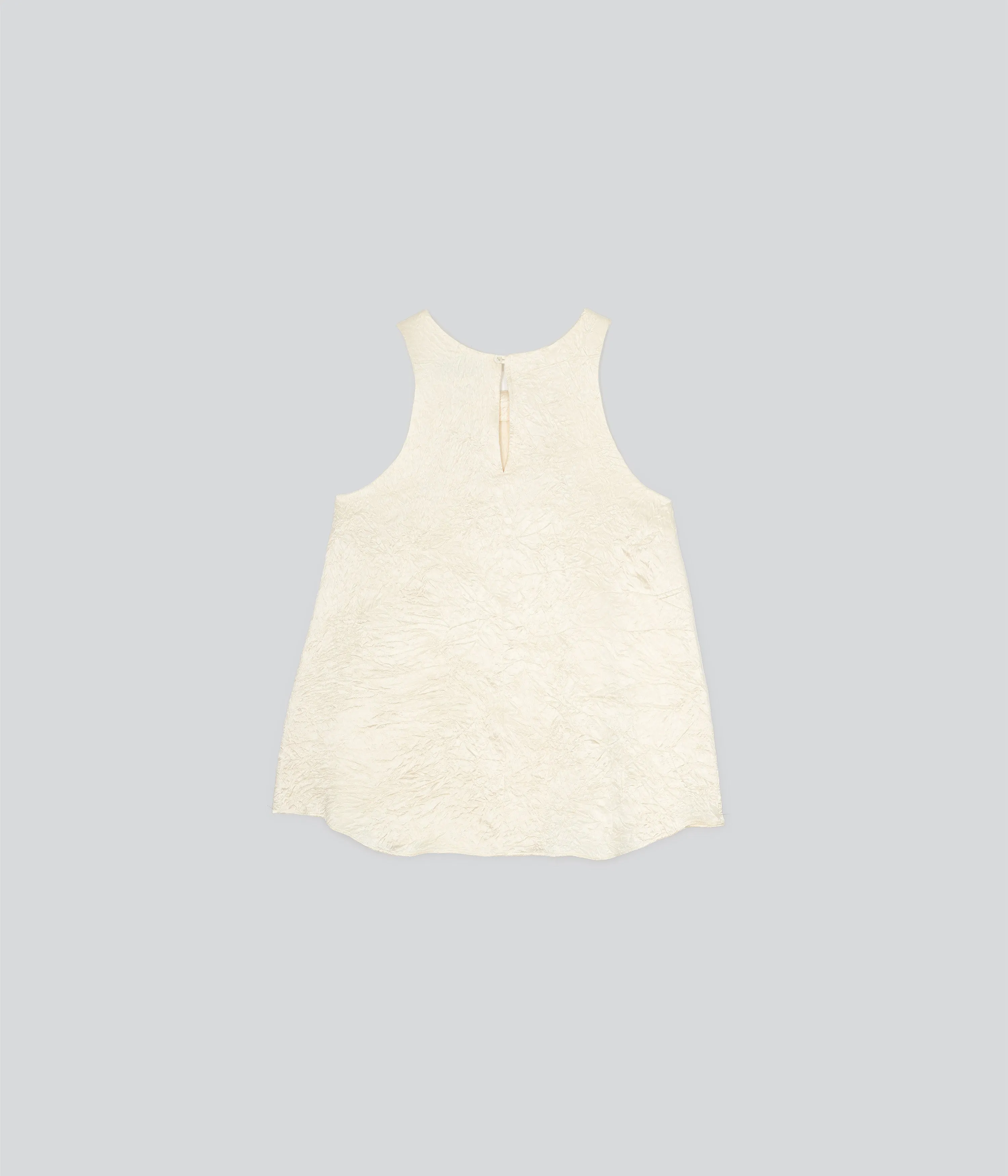Crinkled Satin Tank in Cream sold by Sayaka Davis product image thumbnail 5