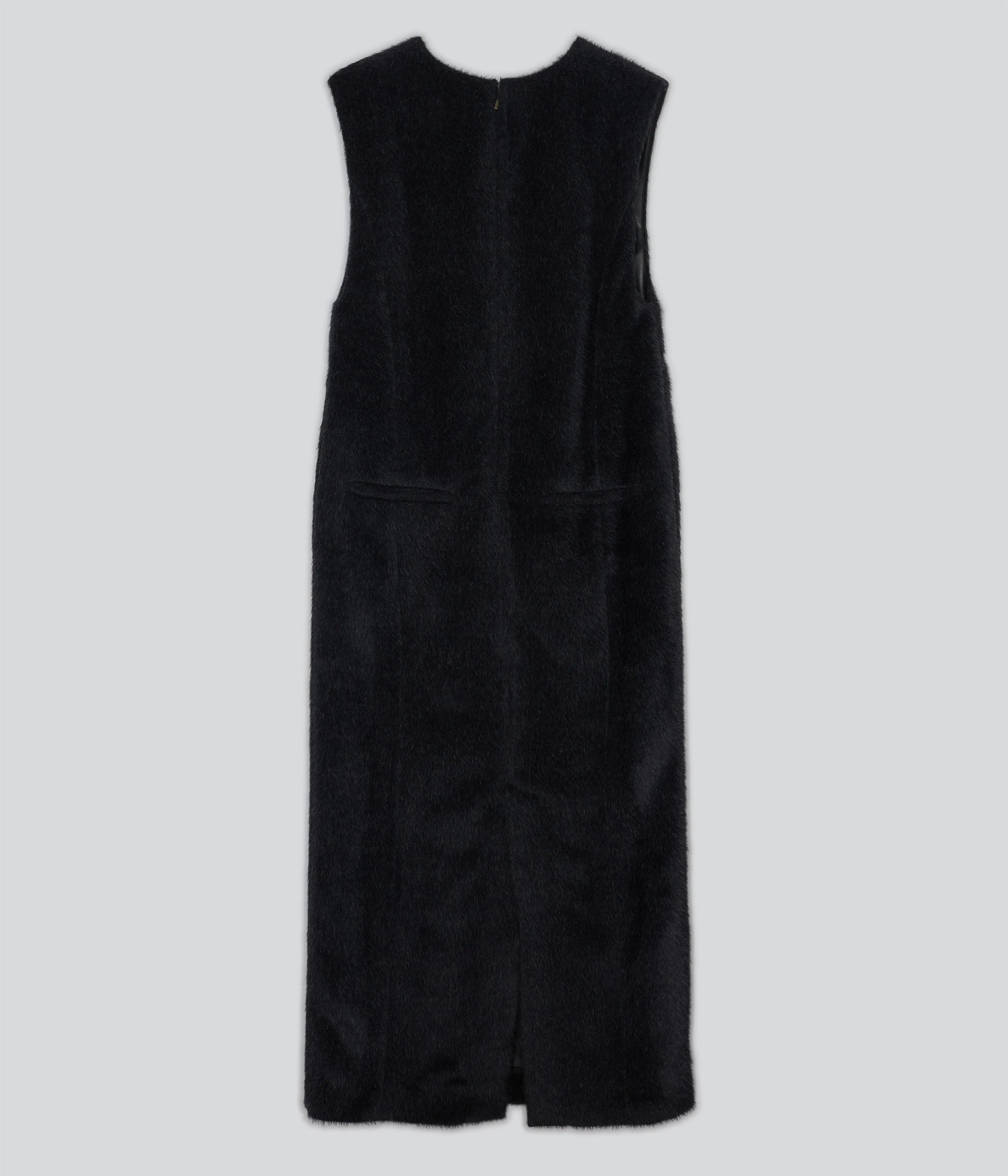Eco Fur Deep V Dress in Black sold by Sayaka Davis product image thumbnail 5