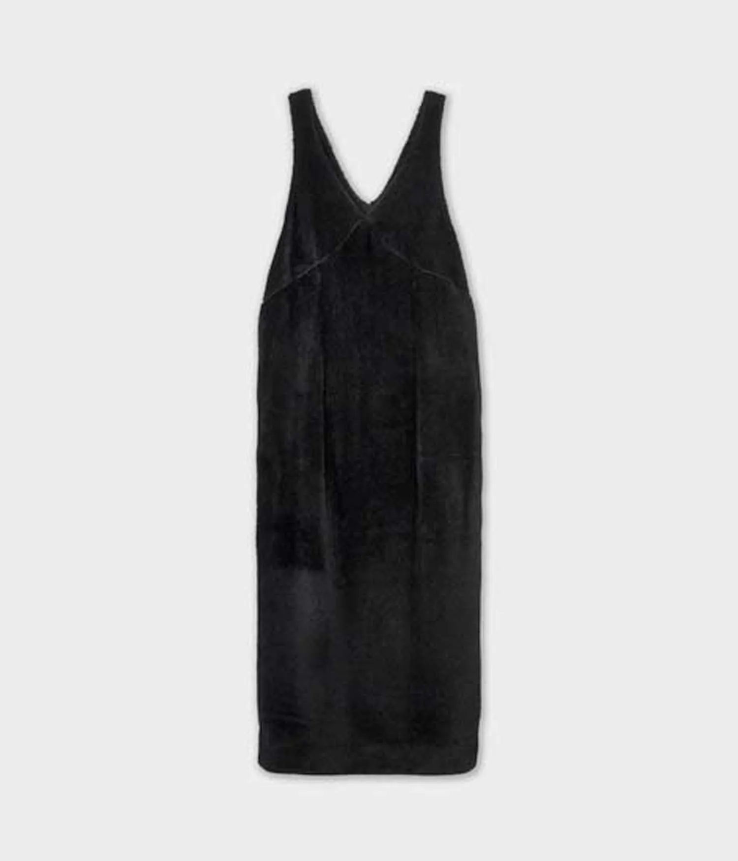 Eco Fur Sleeveless Dress in Black sold by Sayaka Davis