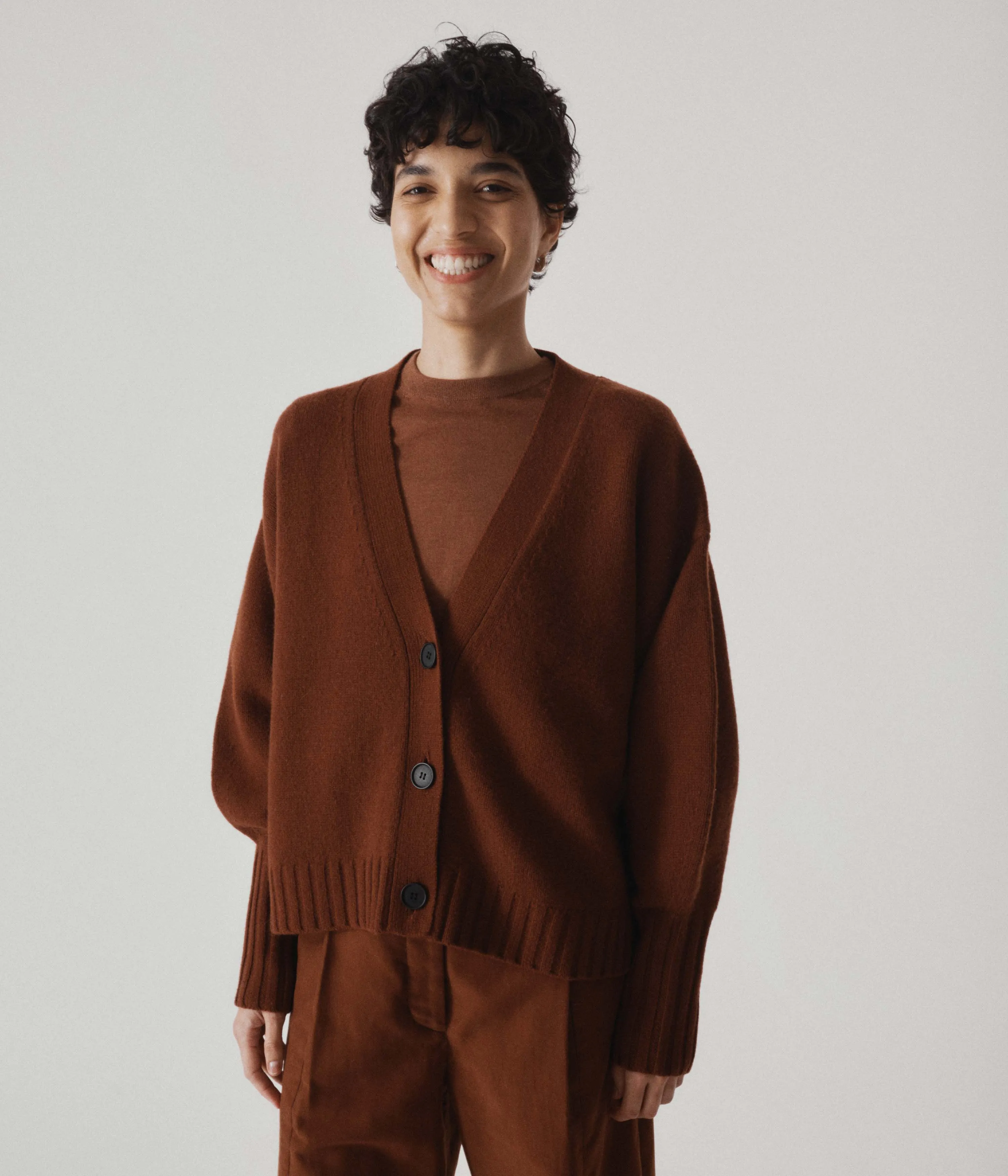 Balloon Sleeve Cardigan in Cinnamon sold by Sayaka Davis product image thumbnail 2
