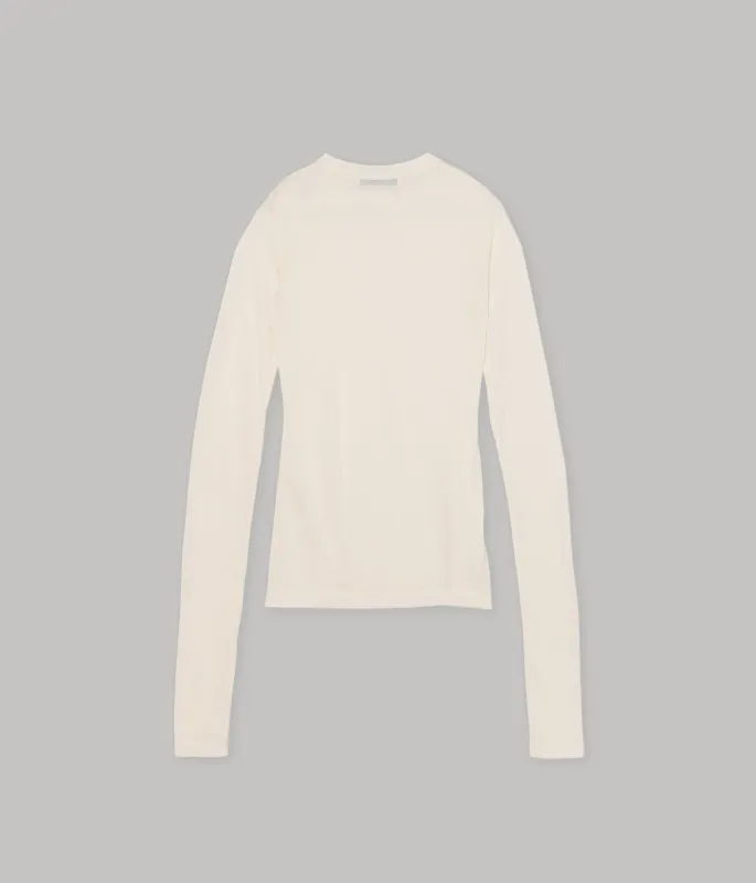 Long Sleeve Tee in Ivory made by Sayaka Davis