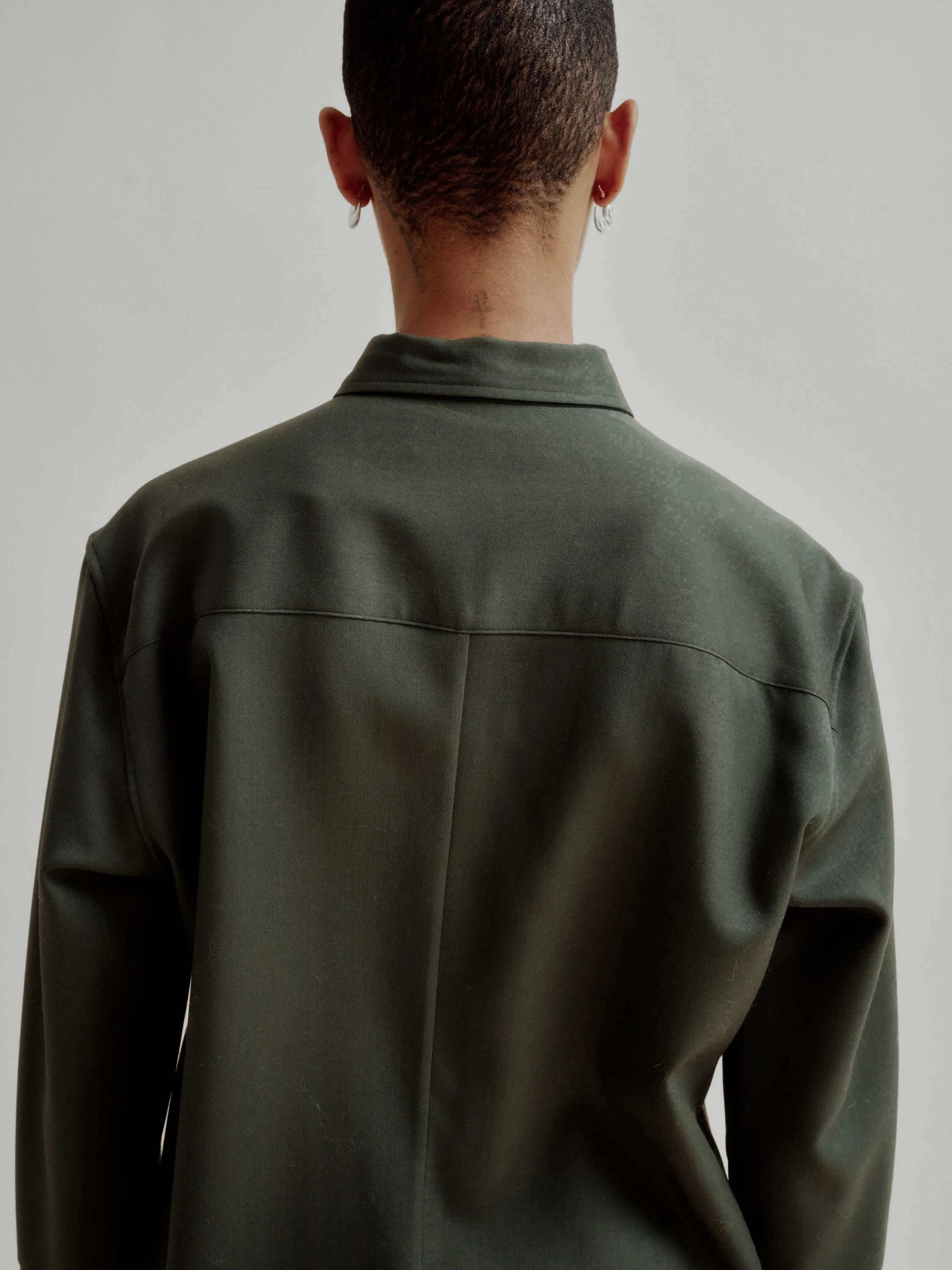 Slim Wool Shirt in Sap Green sold by Sayaka Davis product image thumbnail 5