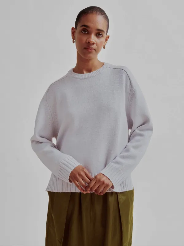 Crewneck Pullover in Ice Gray made by Sayaka Davis