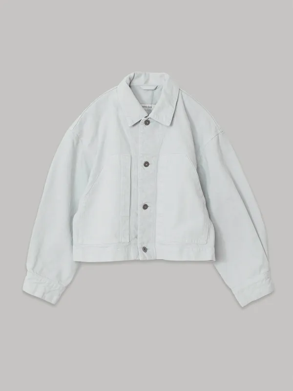 Cropped Jacket in Ice Gray made by Sayaka Davis