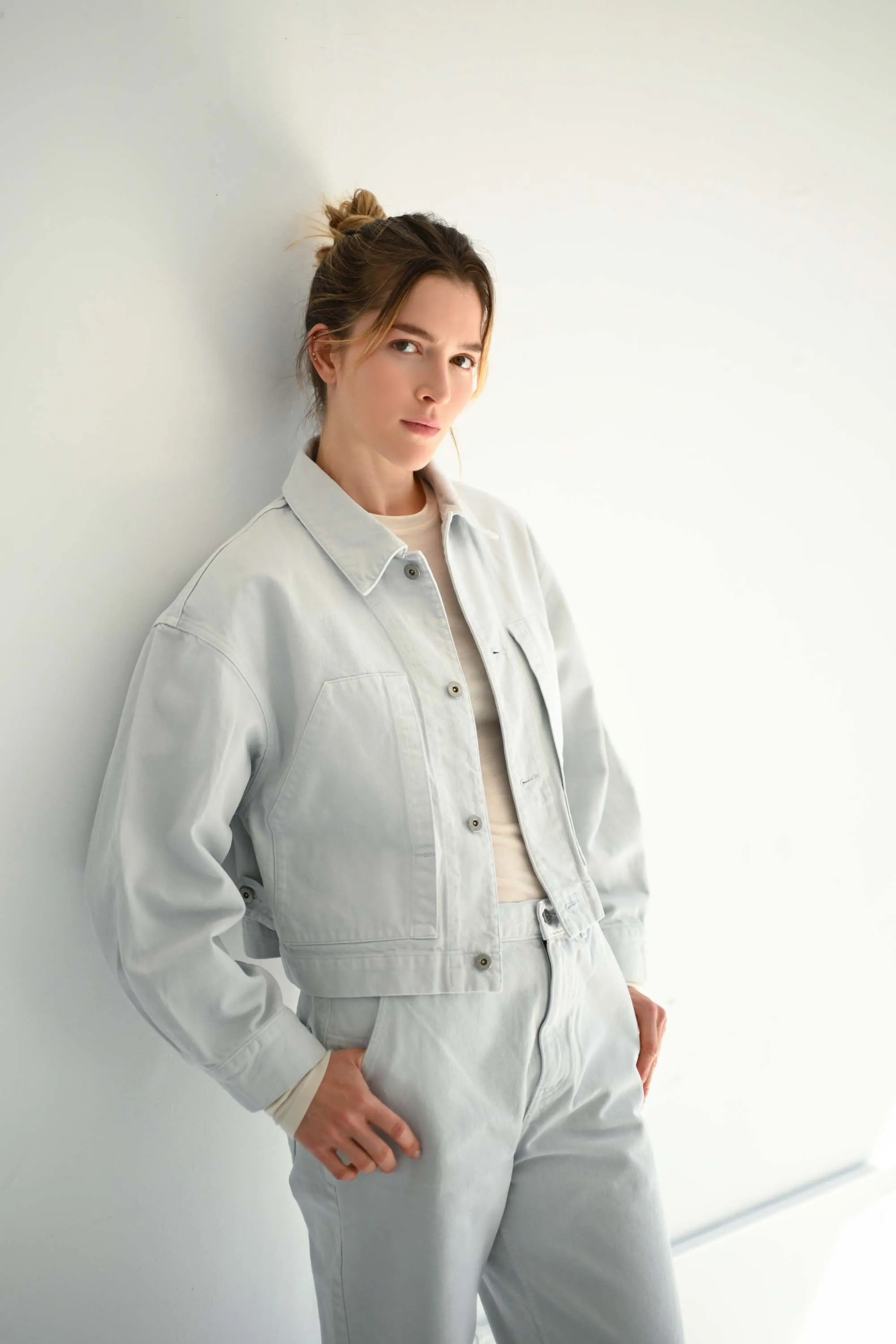 Cropped Jacket in Ice Gray sold by Sayaka Davis product image thumbnail 4