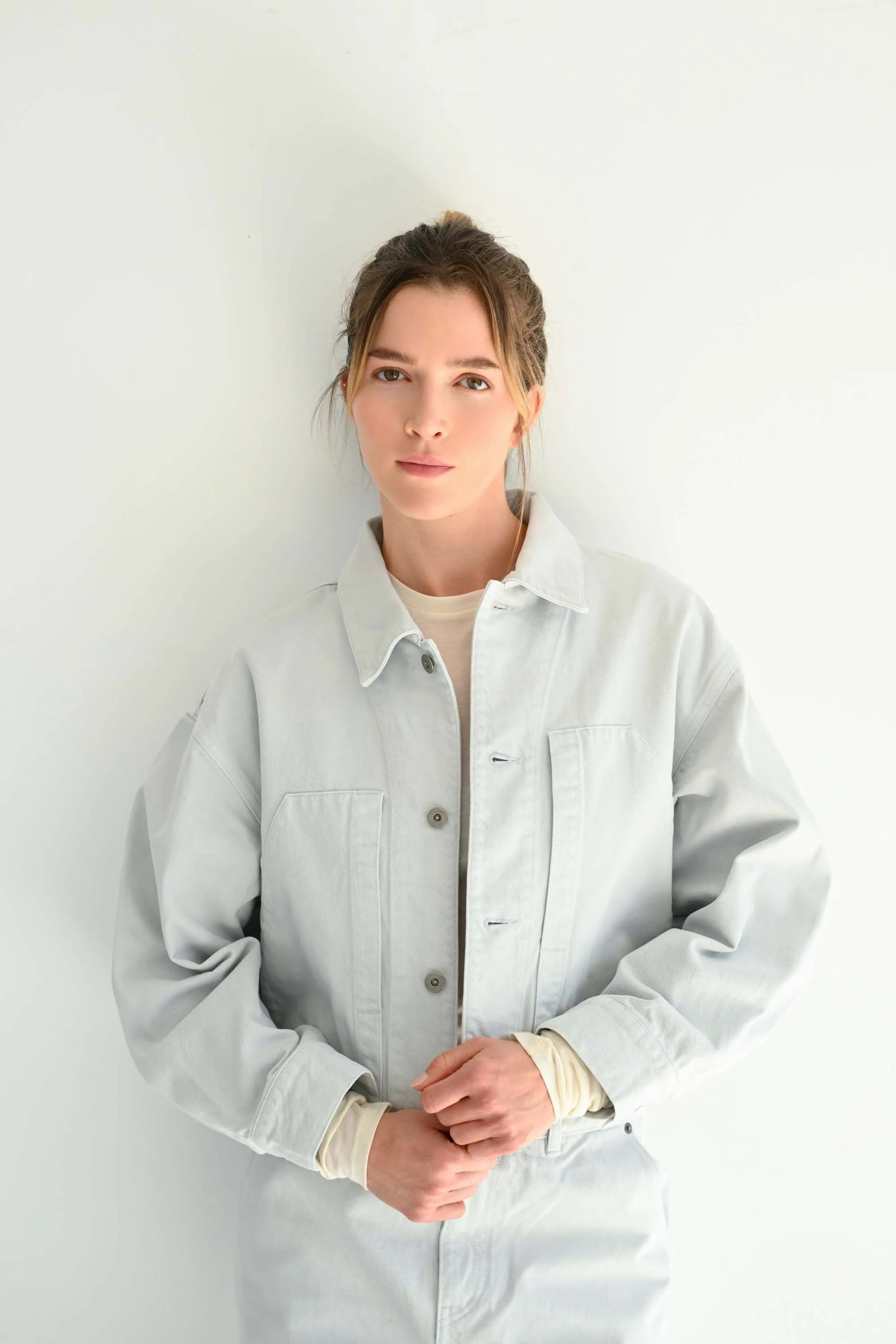 Cropped Jacket in Ice Gray sold by Sayaka Davis product image thumbnail 2