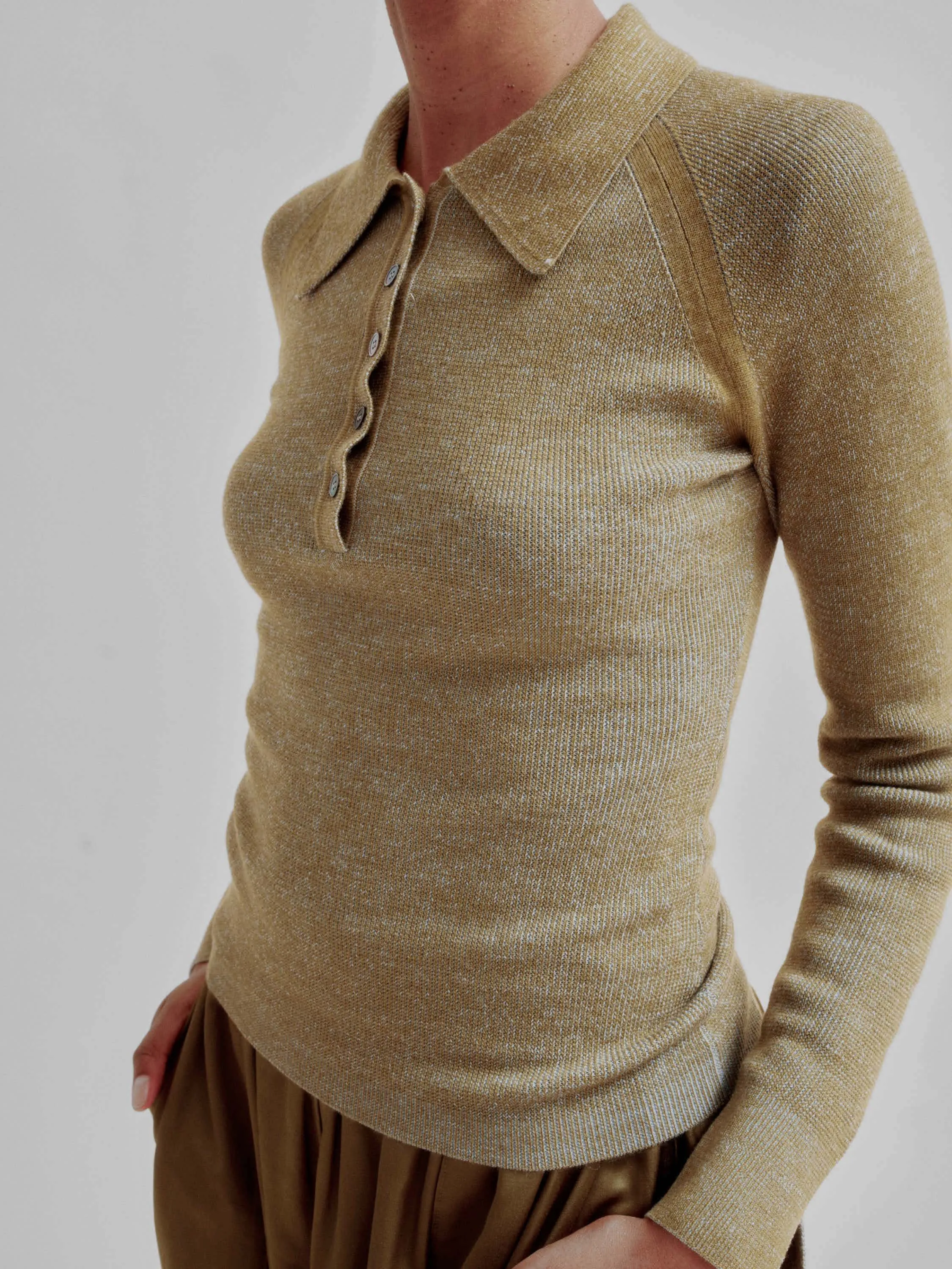 Combo Ribbed Polo in Pickle x Sky Blue sold by Sayaka Davis product image thumbnail 5