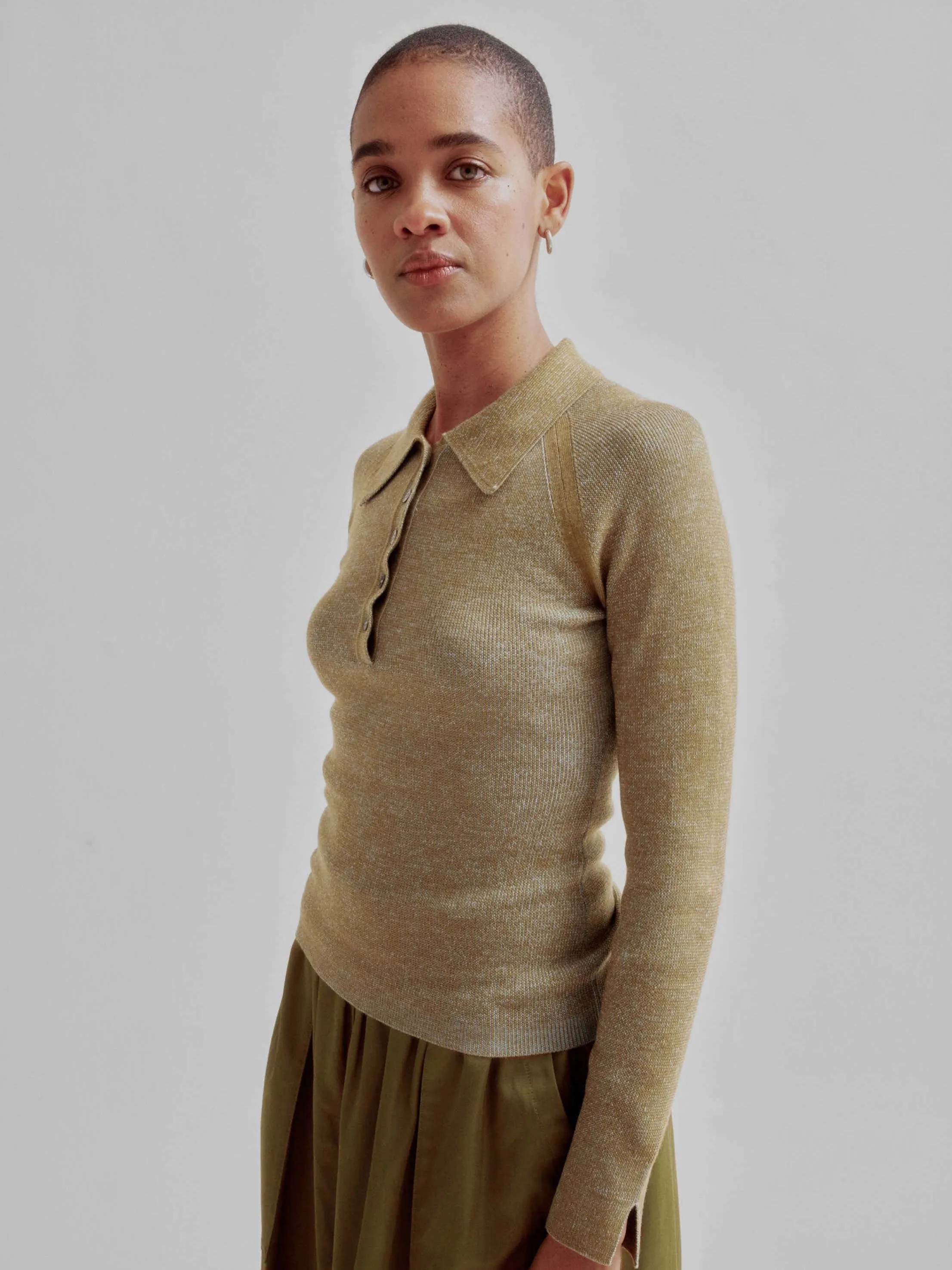 Combo Ribbed Polo in Pickle x Sky Blue sold by Sayaka Davis product image thumbnail 2