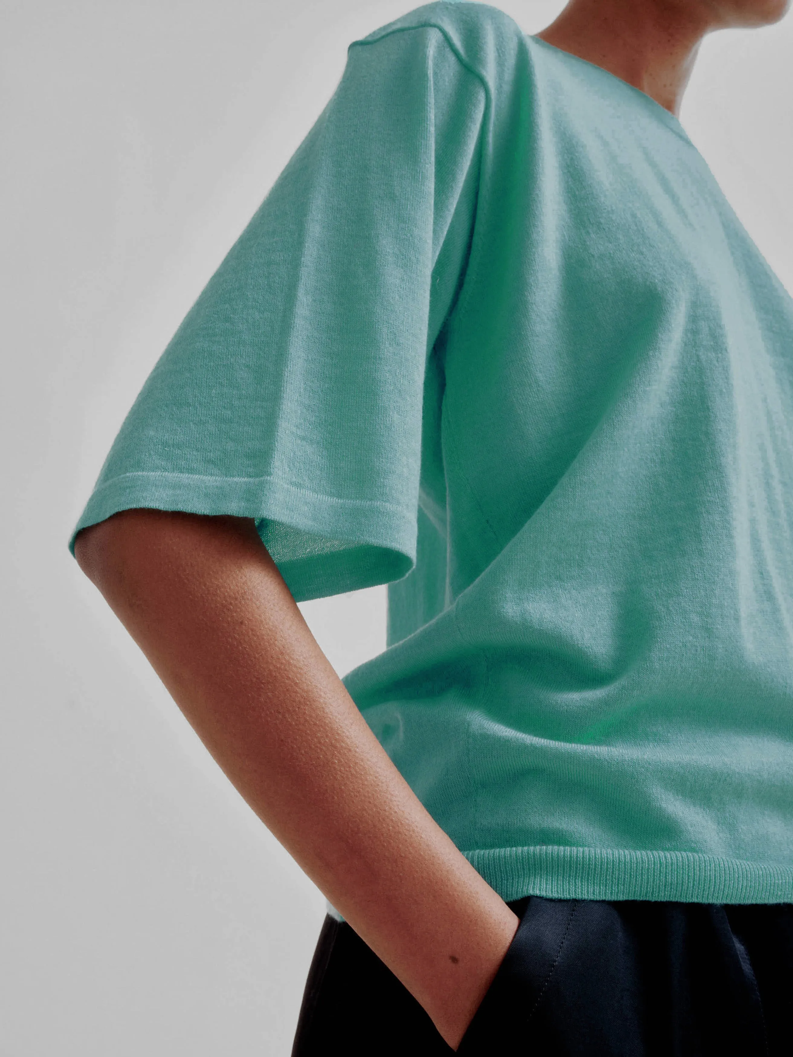 Cashmere Tee in Jade sold by Sayaka Davis product image thumbnail 5
