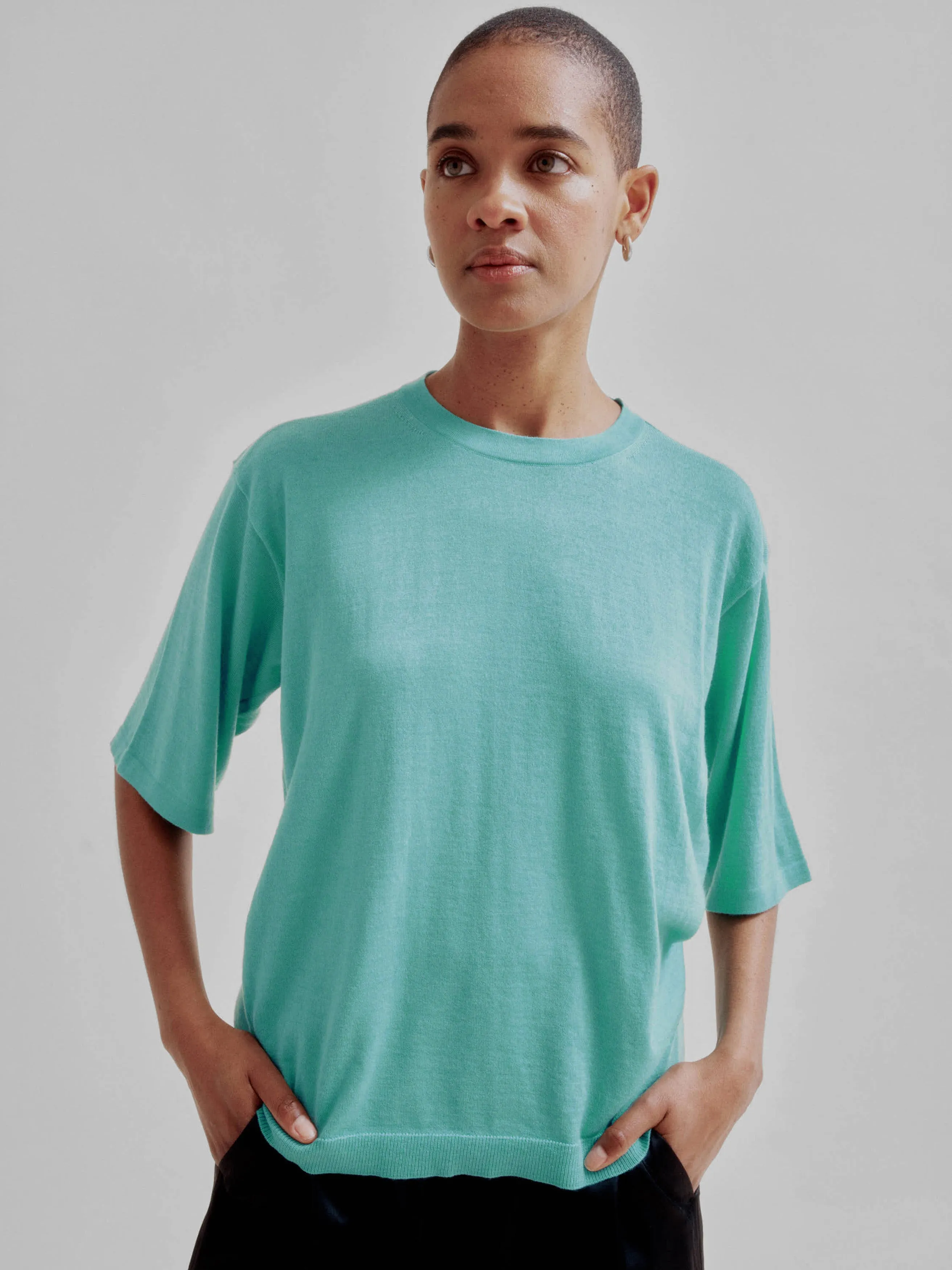 Cashmere Tee in Jade sold by Sayaka Davis product image thumbnail 3
