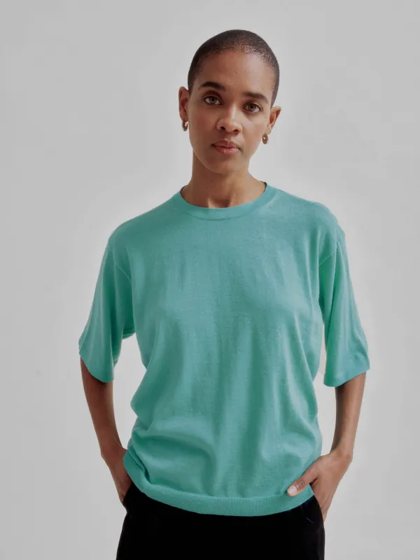 Cashmere Tee in Jade made by Sayaka Davis