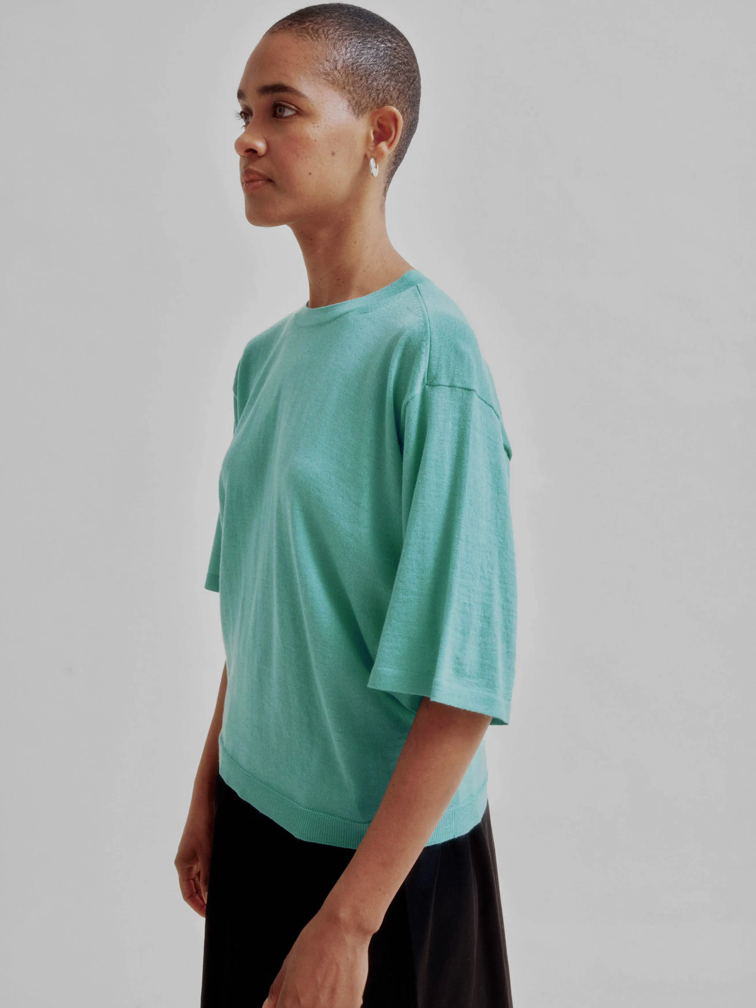 Cashmere Tee in Jade sold by Sayaka Davis product image thumbnail 4