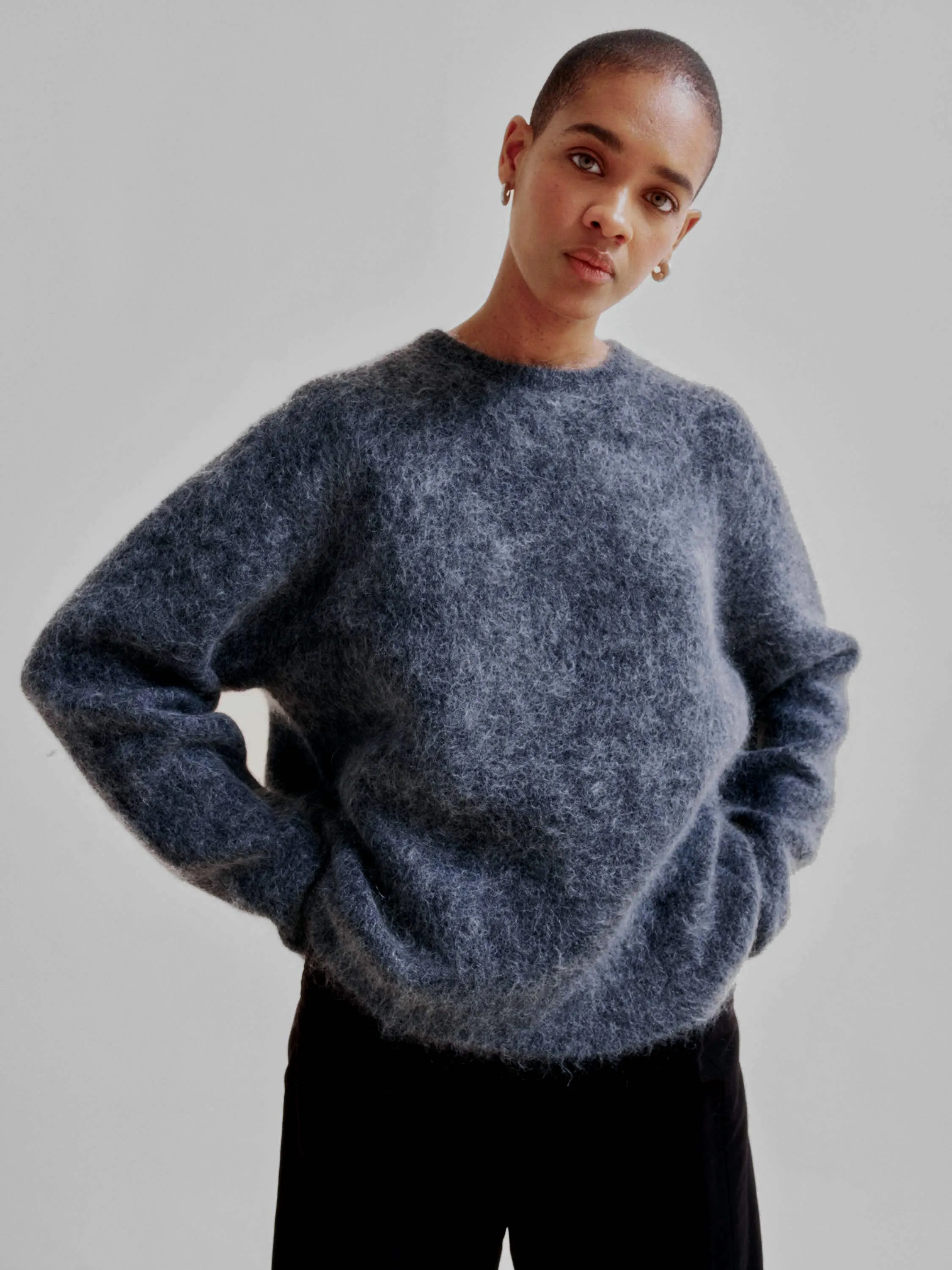 Mohair Pullover in Charcoal sold by Sayaka Davis