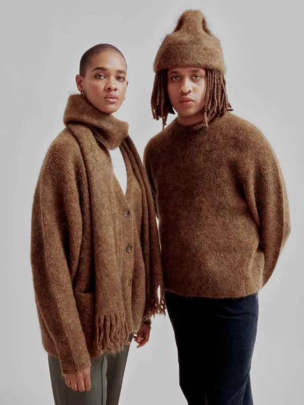 Brushed Mohair Scarf in Spices made by Sayaka Davis