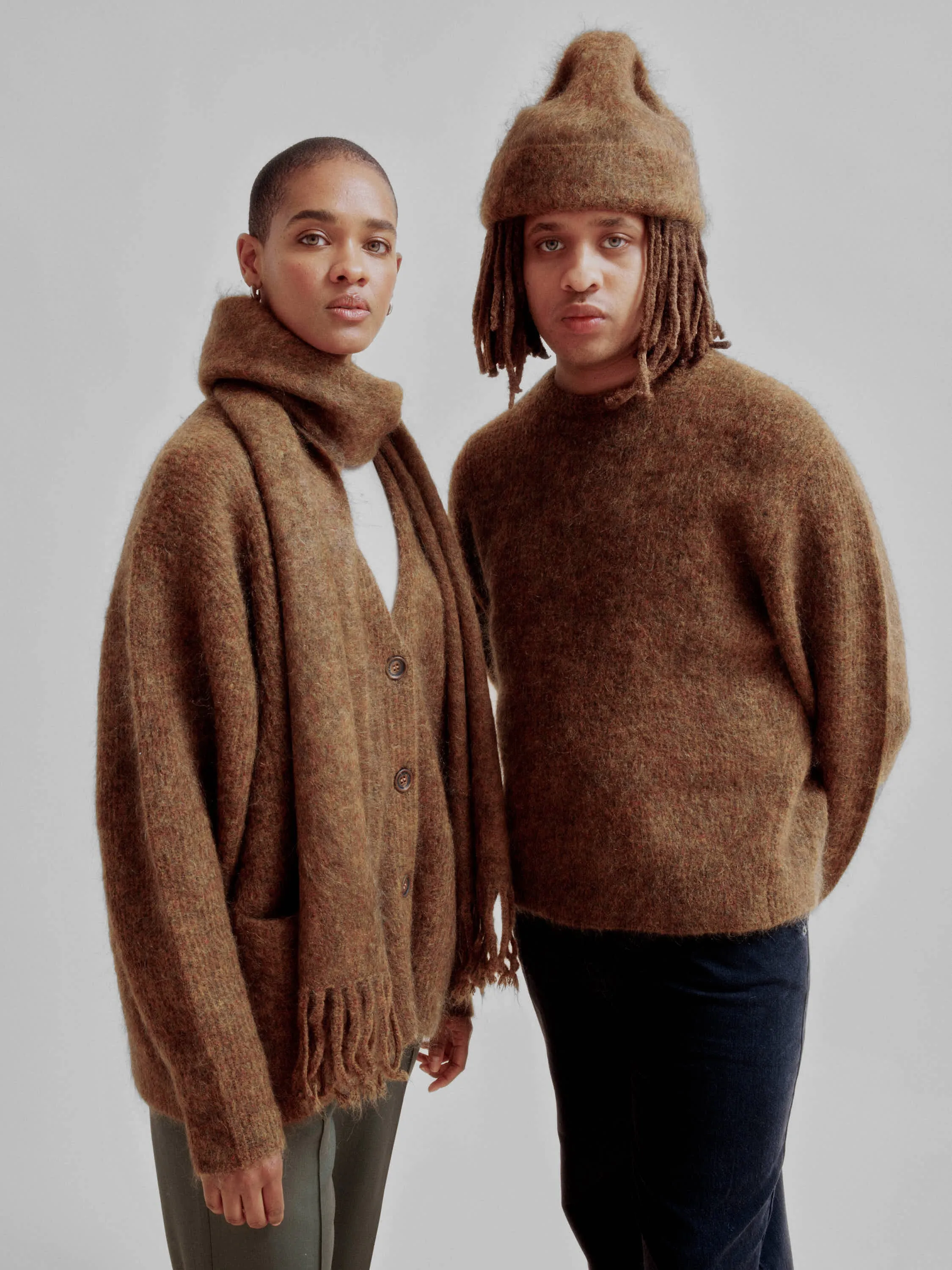 Brushed Mohair Scarf in Spices sold by Sayaka Davis