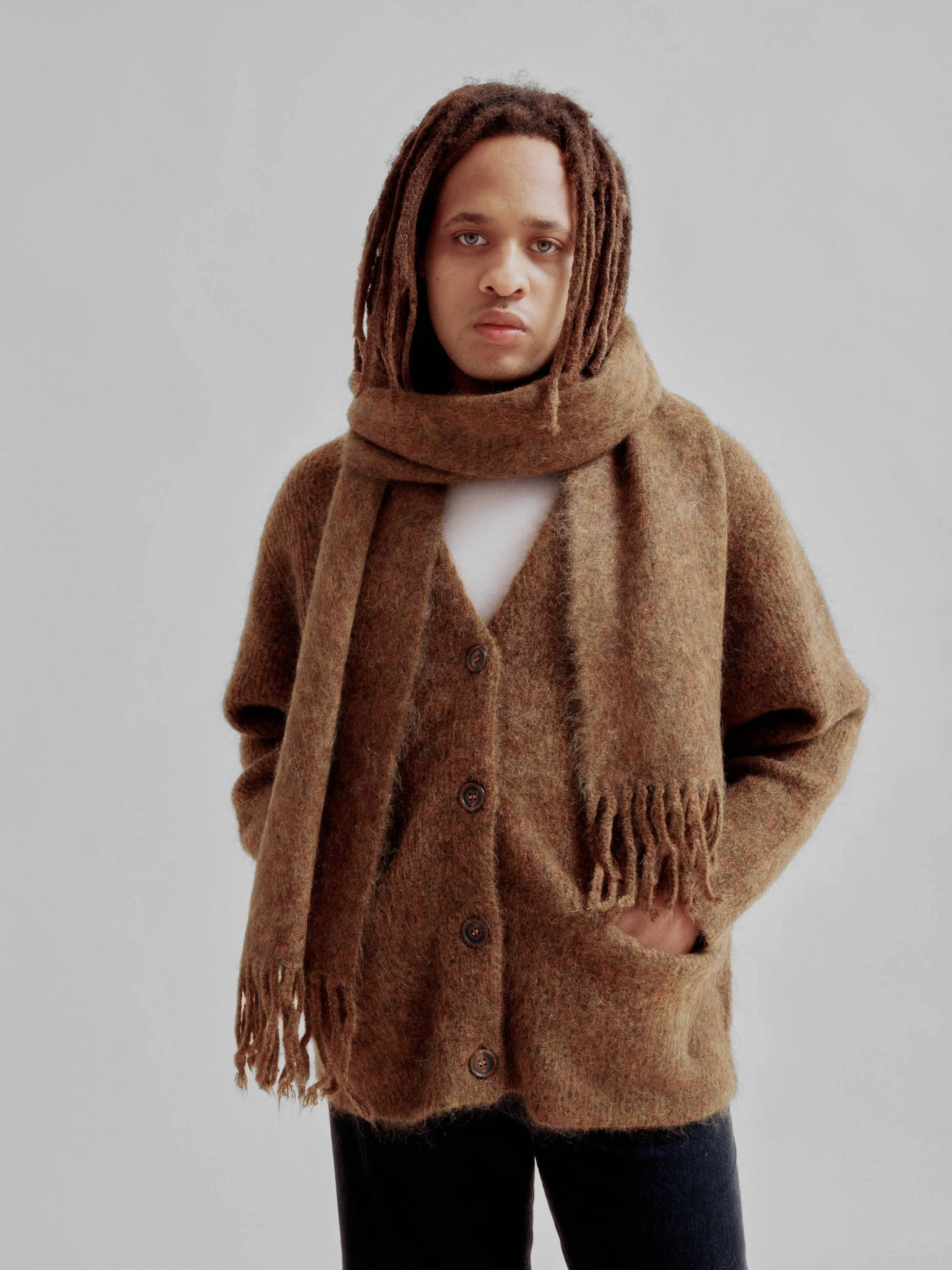 Brushed Mohair Scarf in Spices sold by Sayaka Davis product image thumbnail 4