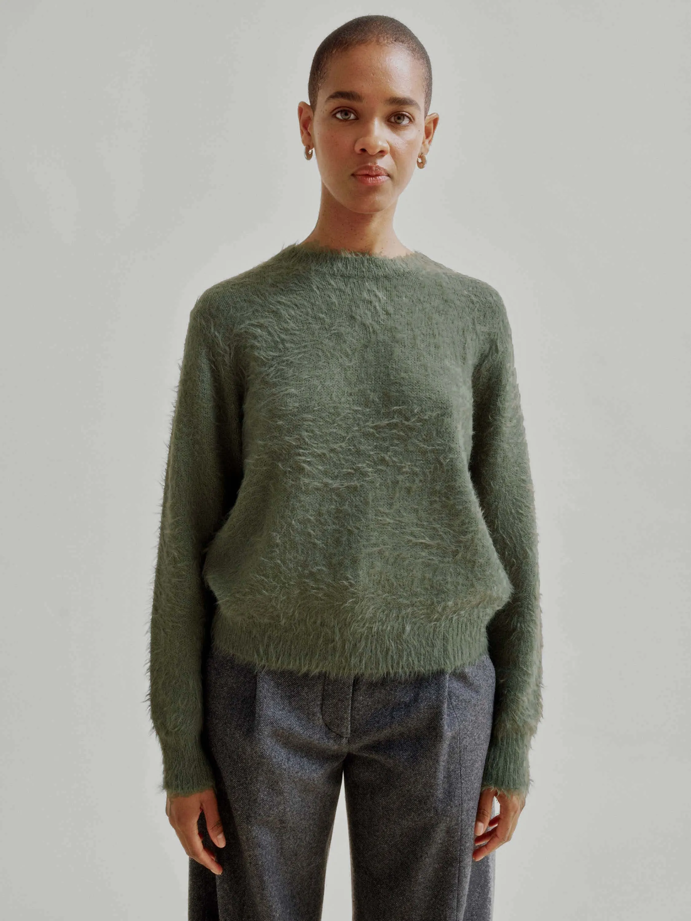 Shaggy Pullover in Moss Green sold by Sayaka Davis product image thumbnail 4