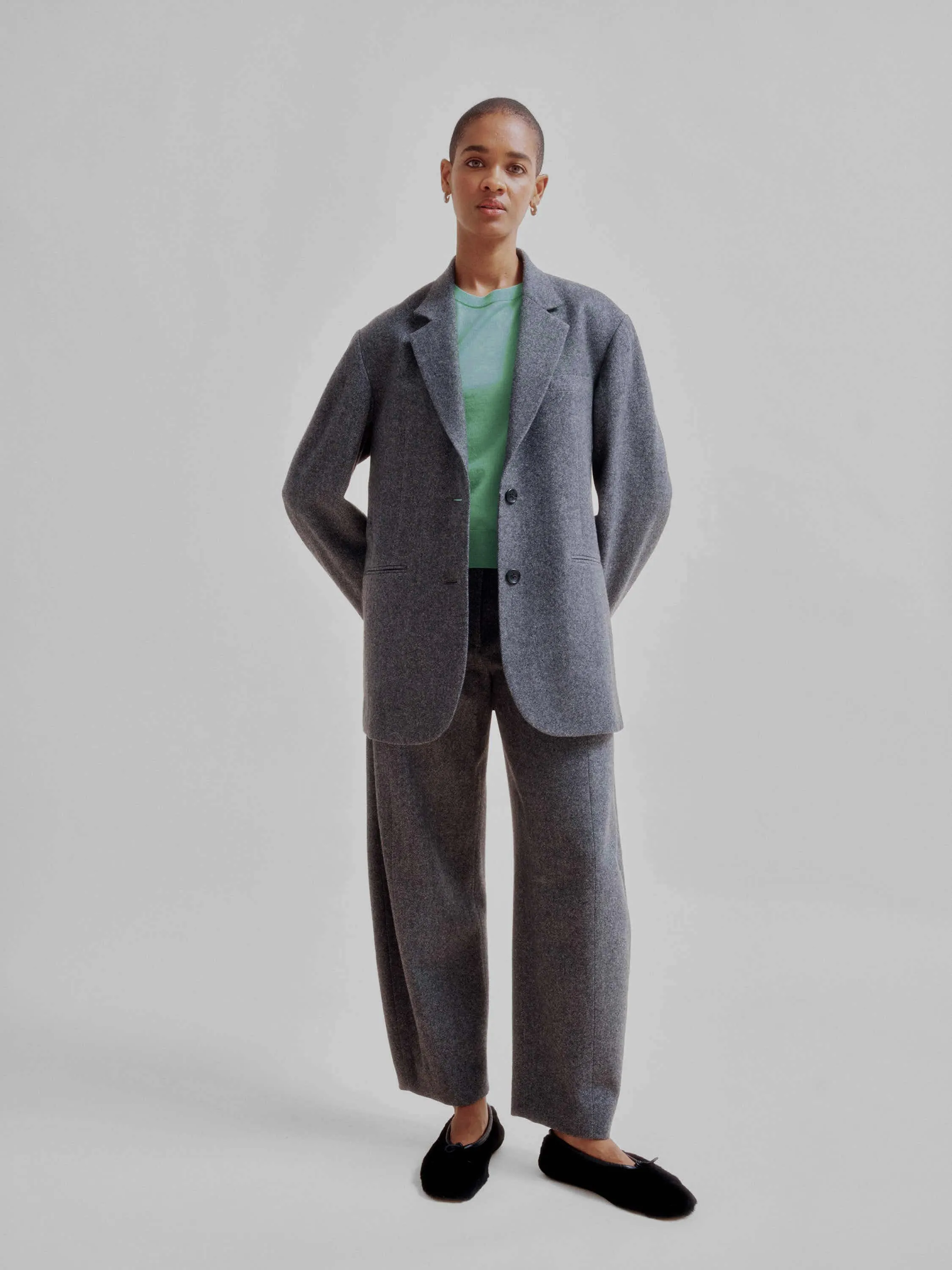 Two Button Blazer in Gray sold by Sayaka Davis product image thumbnail 3