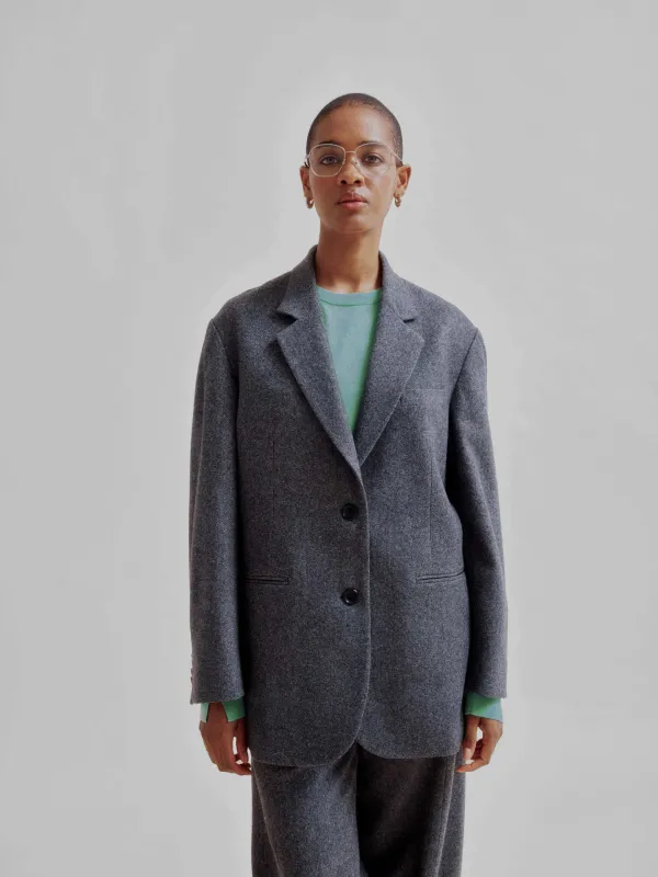 Two Button Blazer in Gray made by Sayaka Davis